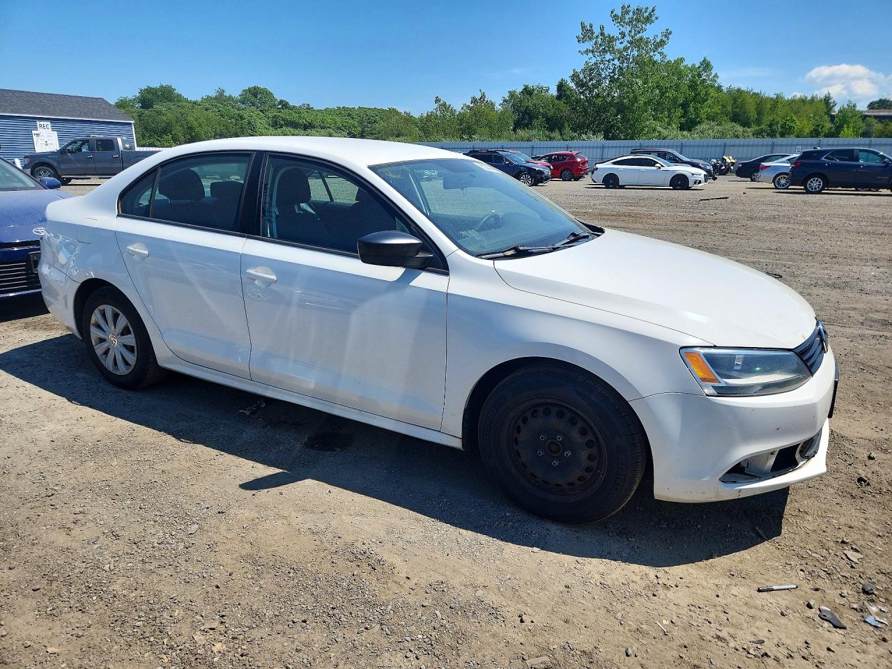 2014 Volkswagen Jetta Base White vin: 3VW2K7AJ9EM350067