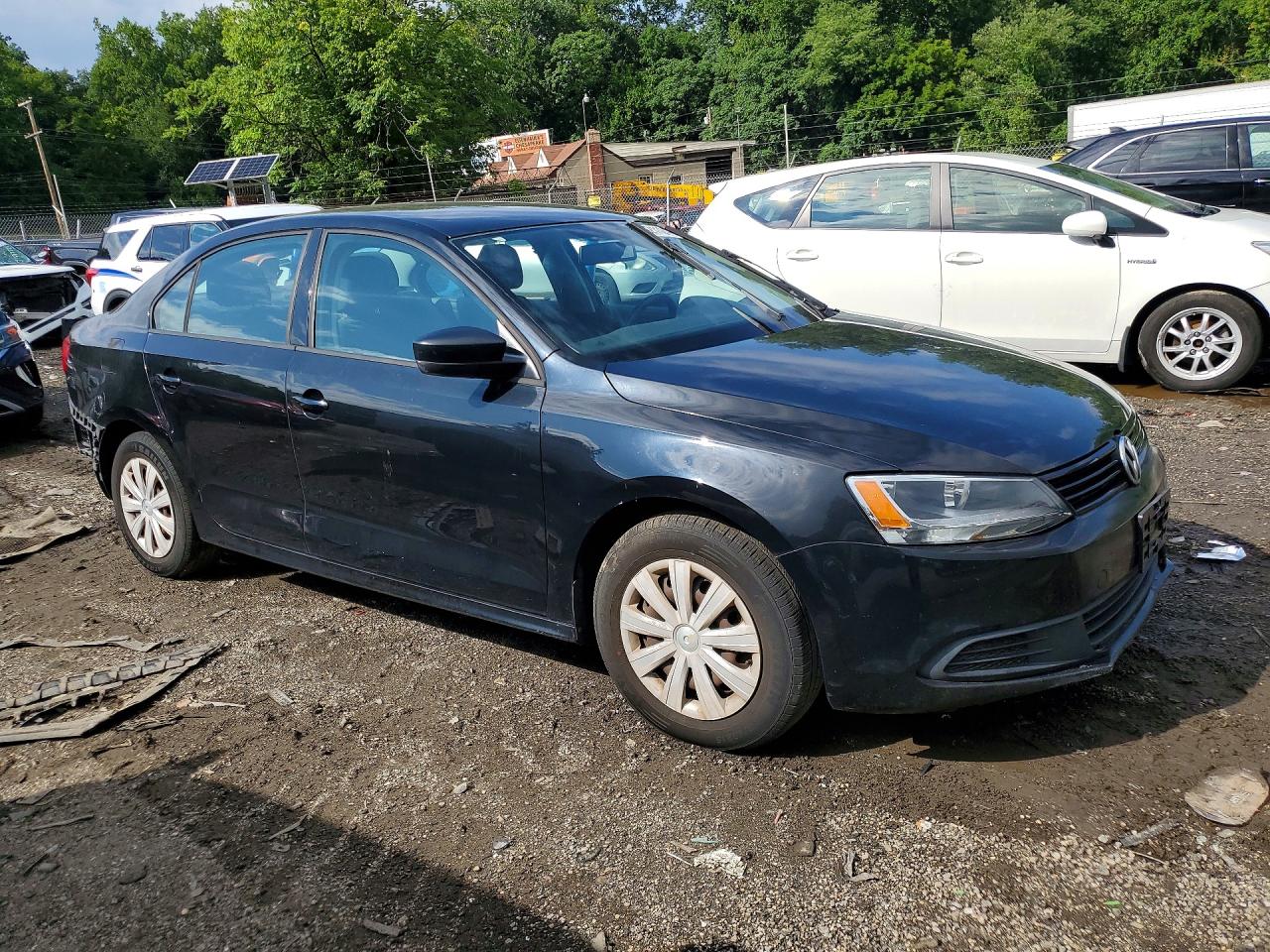 2014 Volkswagen Jetta Base Черный vin: 3VW2K7AJ9EM375342