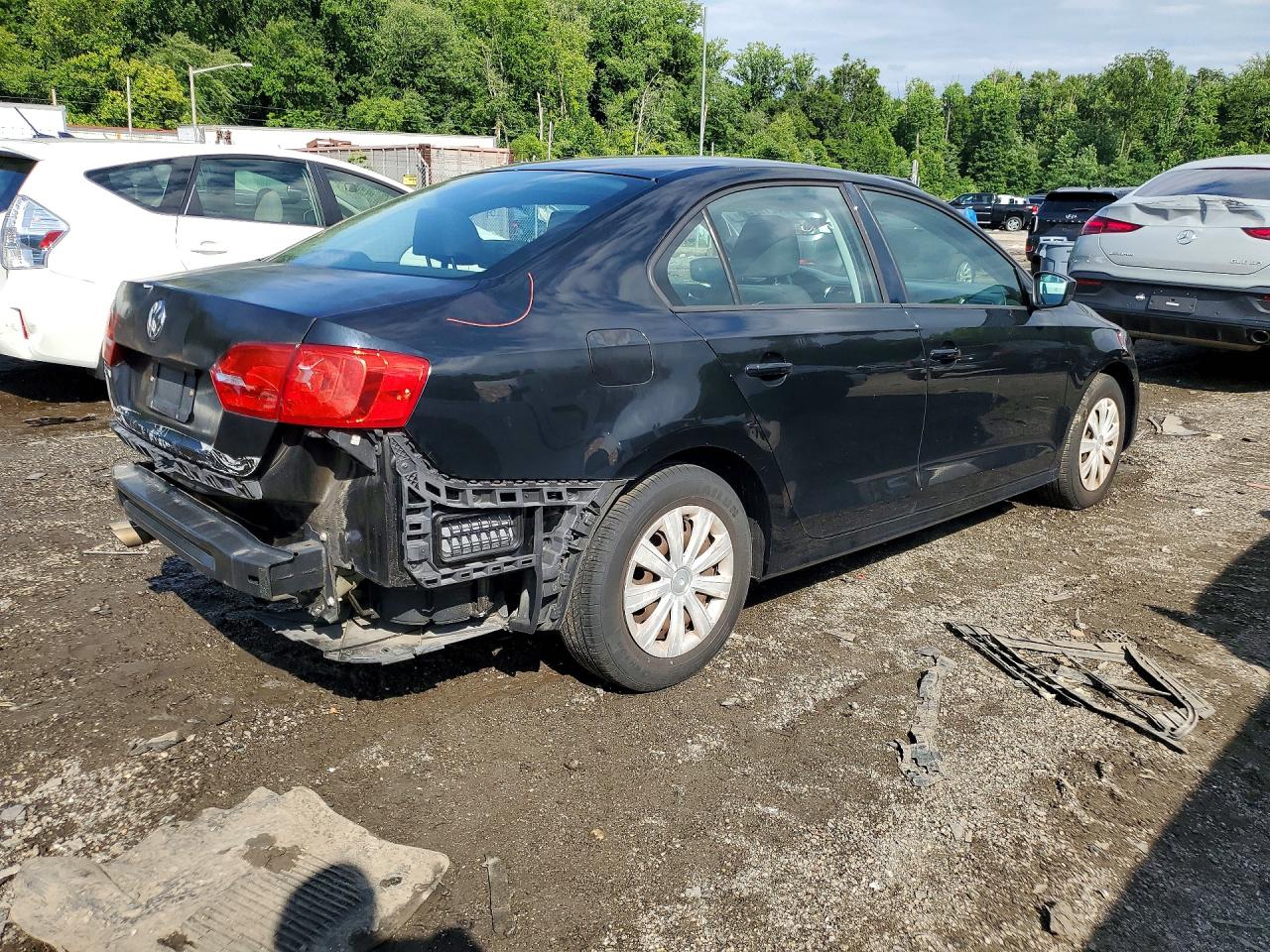 2014 Volkswagen Jetta Base Черный vin: 3VW2K7AJ9EM375342