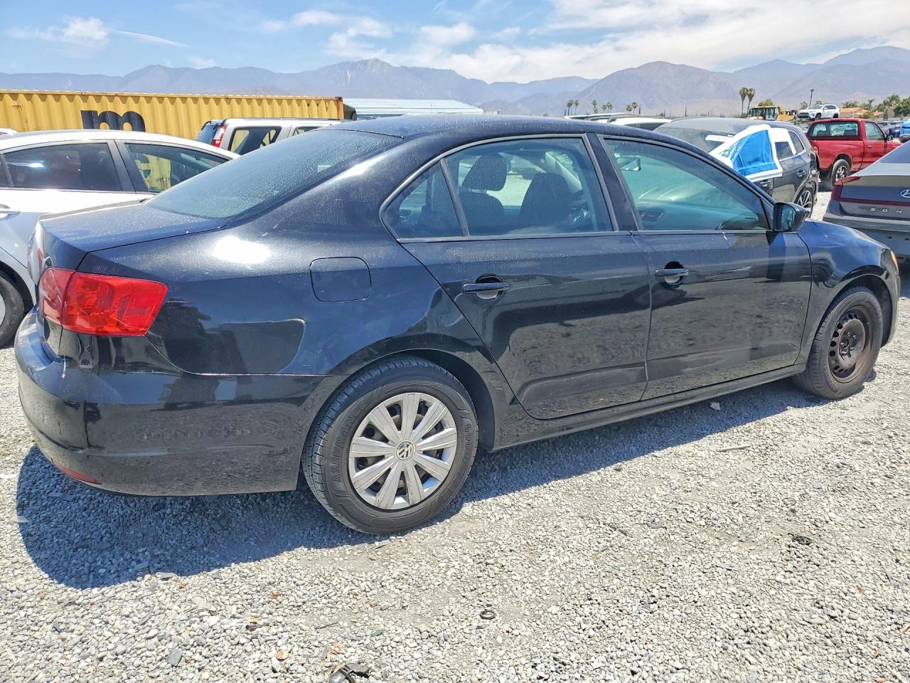 2014 Volkswagen Jetta Base Black vin: 3VW2K7AJ9EM383098
