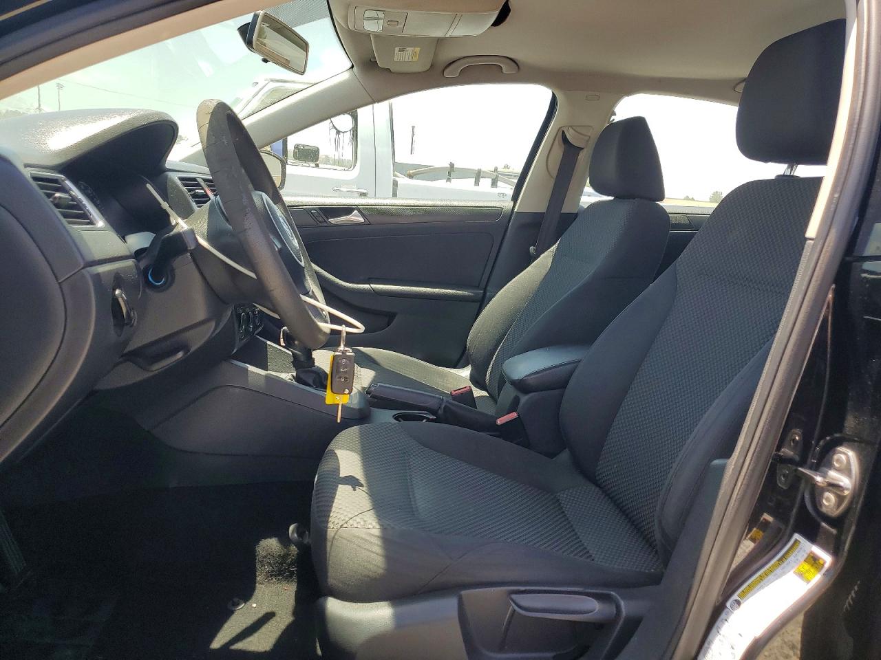 2014 Volkswagen Jetta Base Black vin: 3VW2K7AJ9EM383098