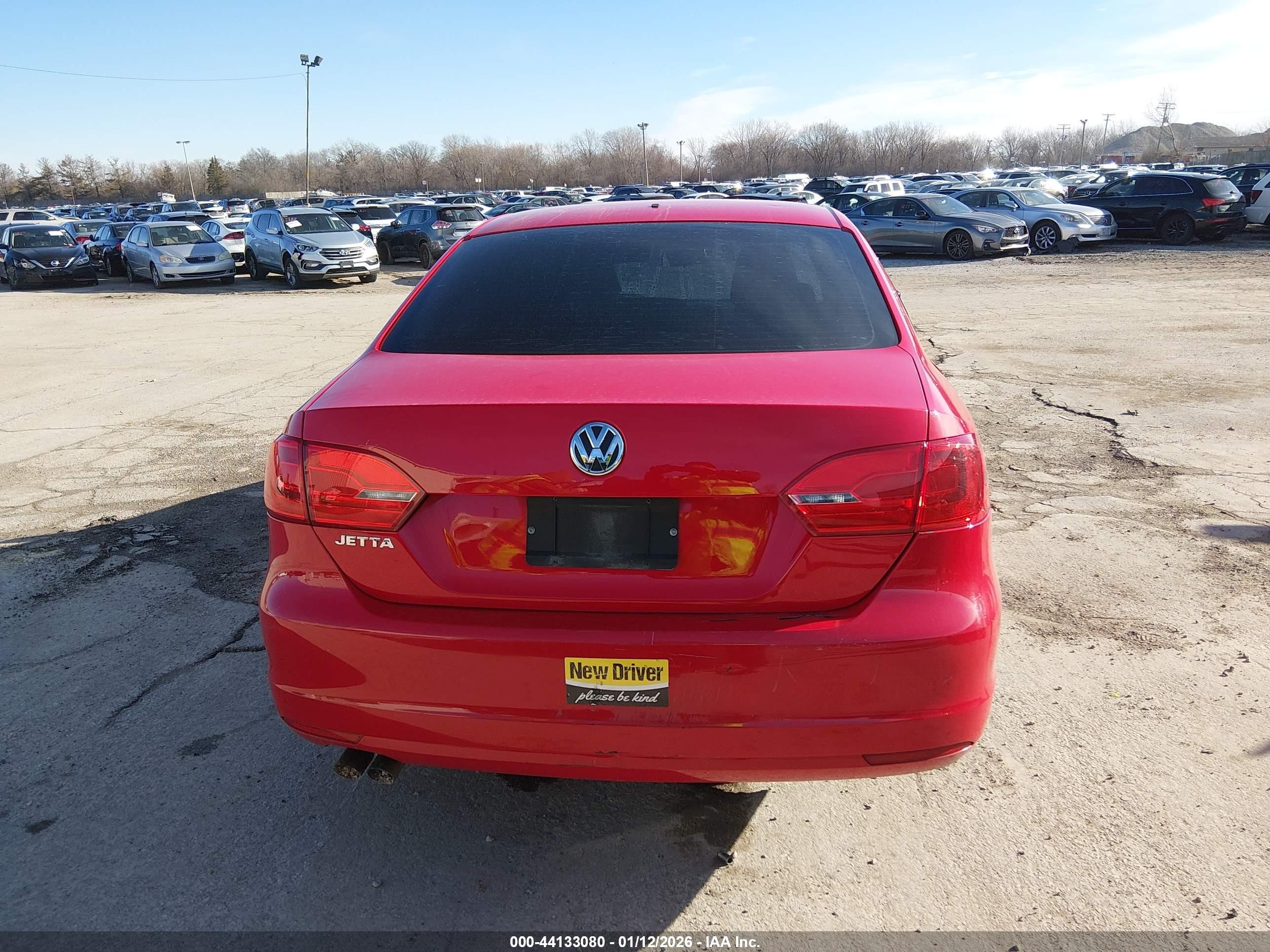 2014 Volkswagen Jetta 2.0l S Red vin: 3VW2K7AJ9EM410610