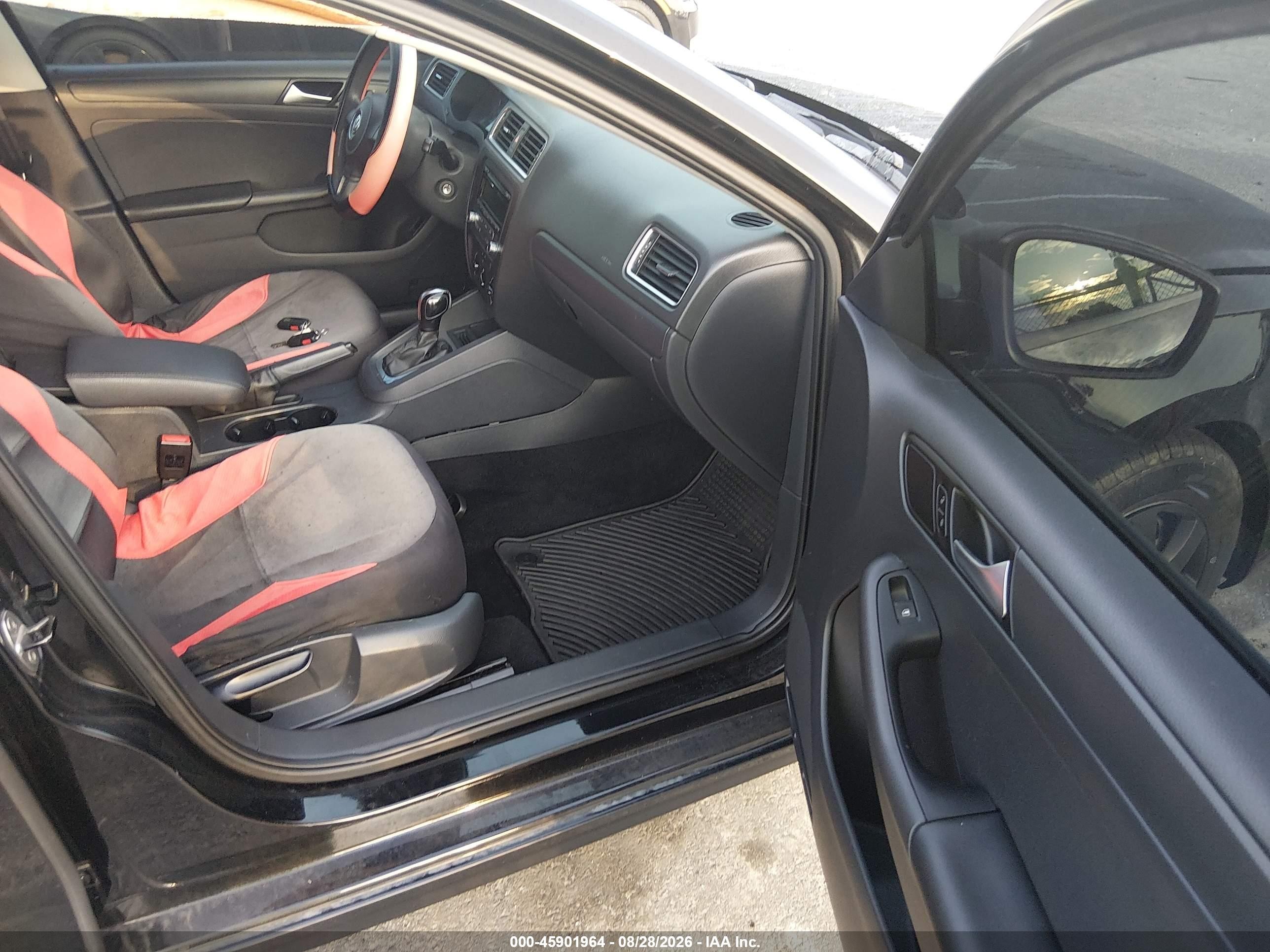 2014 Volkswagen Jetta 2.0l S Black vin: 3VW2K7AJ9EM440836