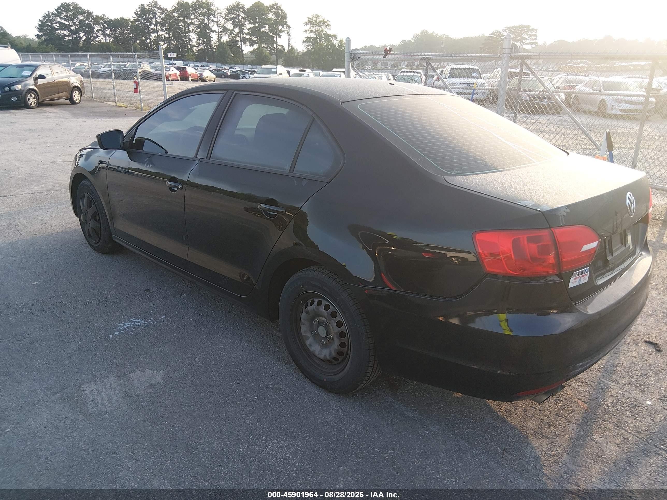 2014 Volkswagen Jetta 2.0l S Black vin: 3VW2K7AJ9EM440836