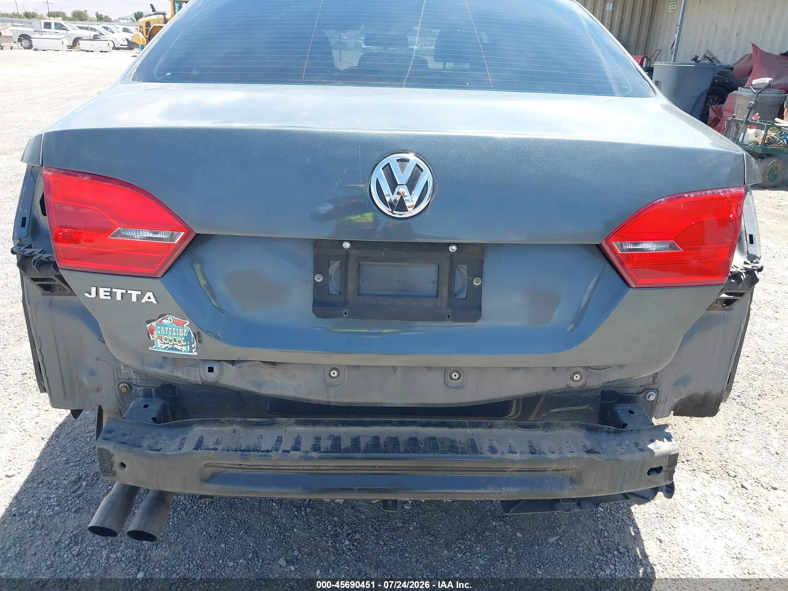 2014 Volkswagen Jetta 2.0l S Gray vin: 3VW2K7AJ9EM445129