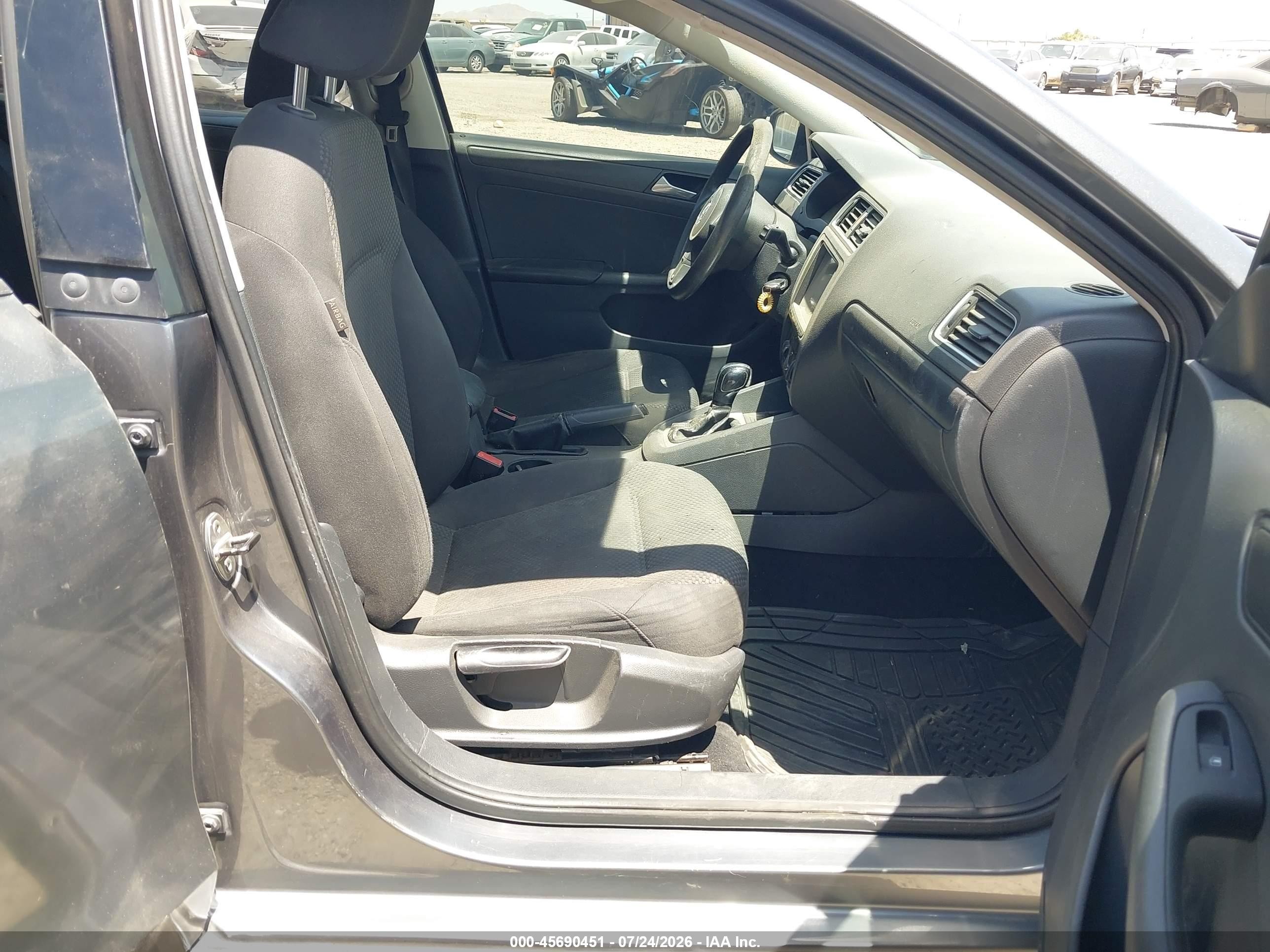 2014 Volkswagen Jetta 2.0l S Gray vin: 3VW2K7AJ9EM445129