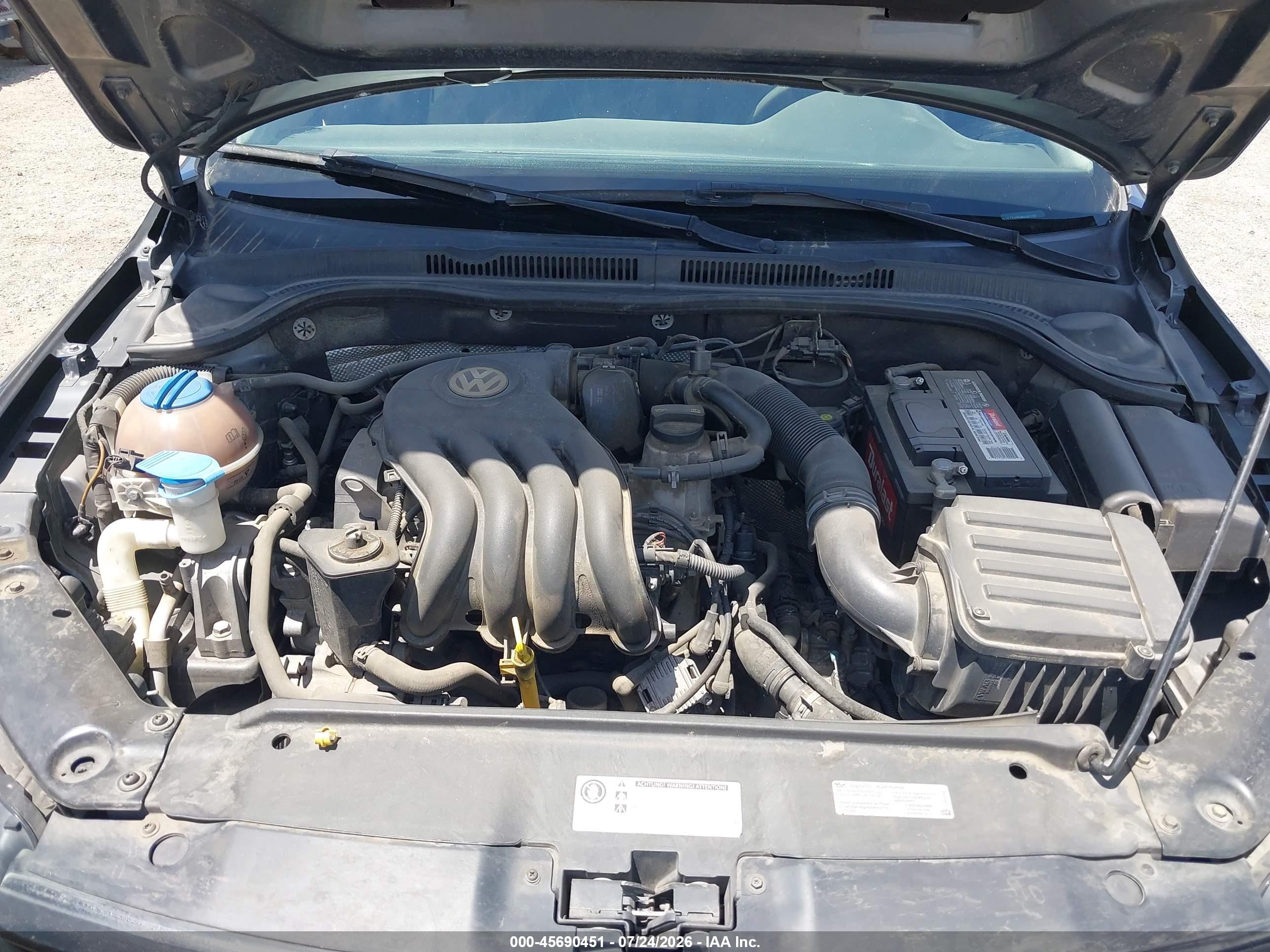 2014 Volkswagen Jetta 2.0l S Gray vin: 3VW2K7AJ9EM445129