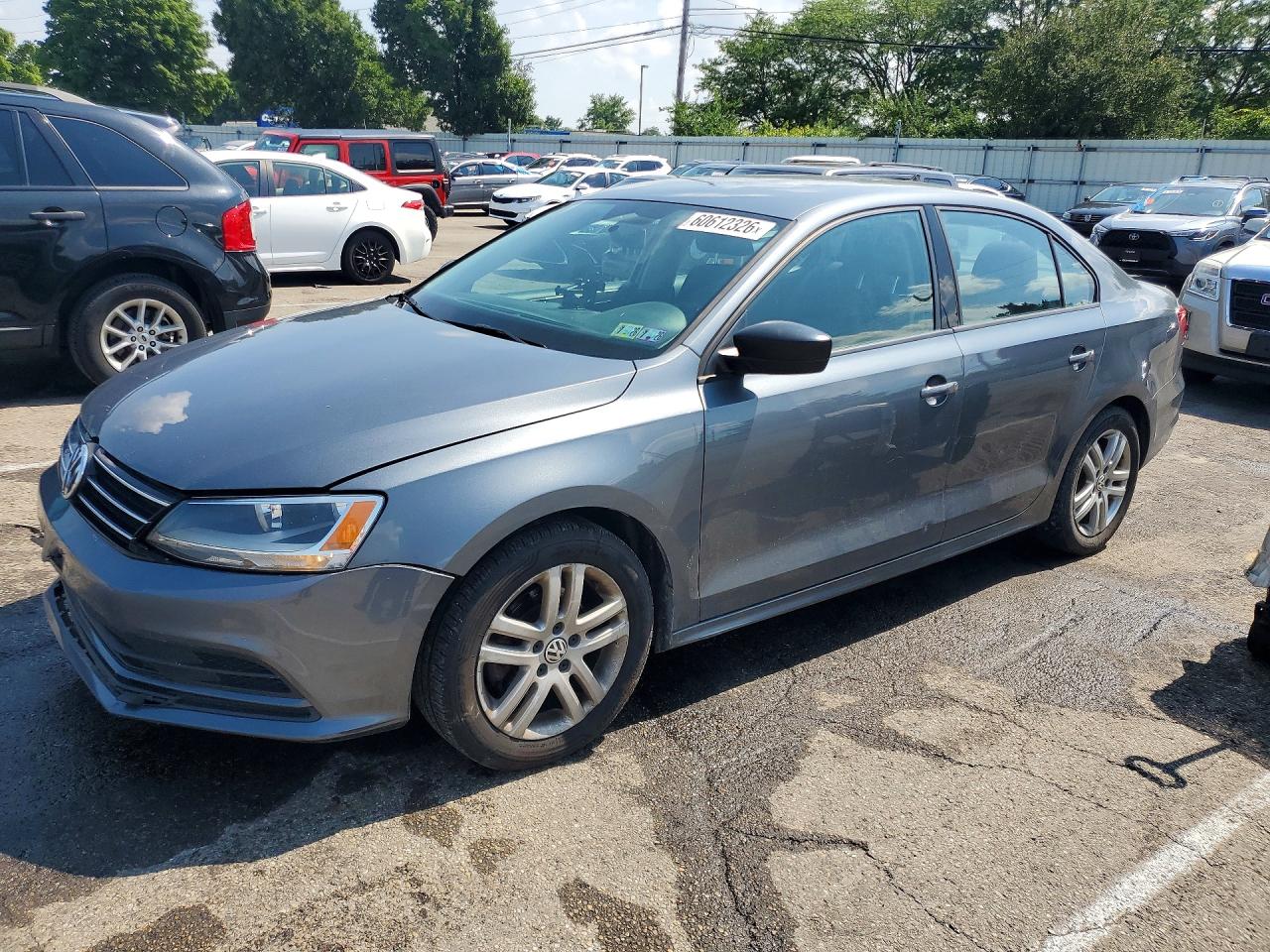 2015 Volkswagen Jetta Base Gray vin: 3VW2K7AJ9FM232196