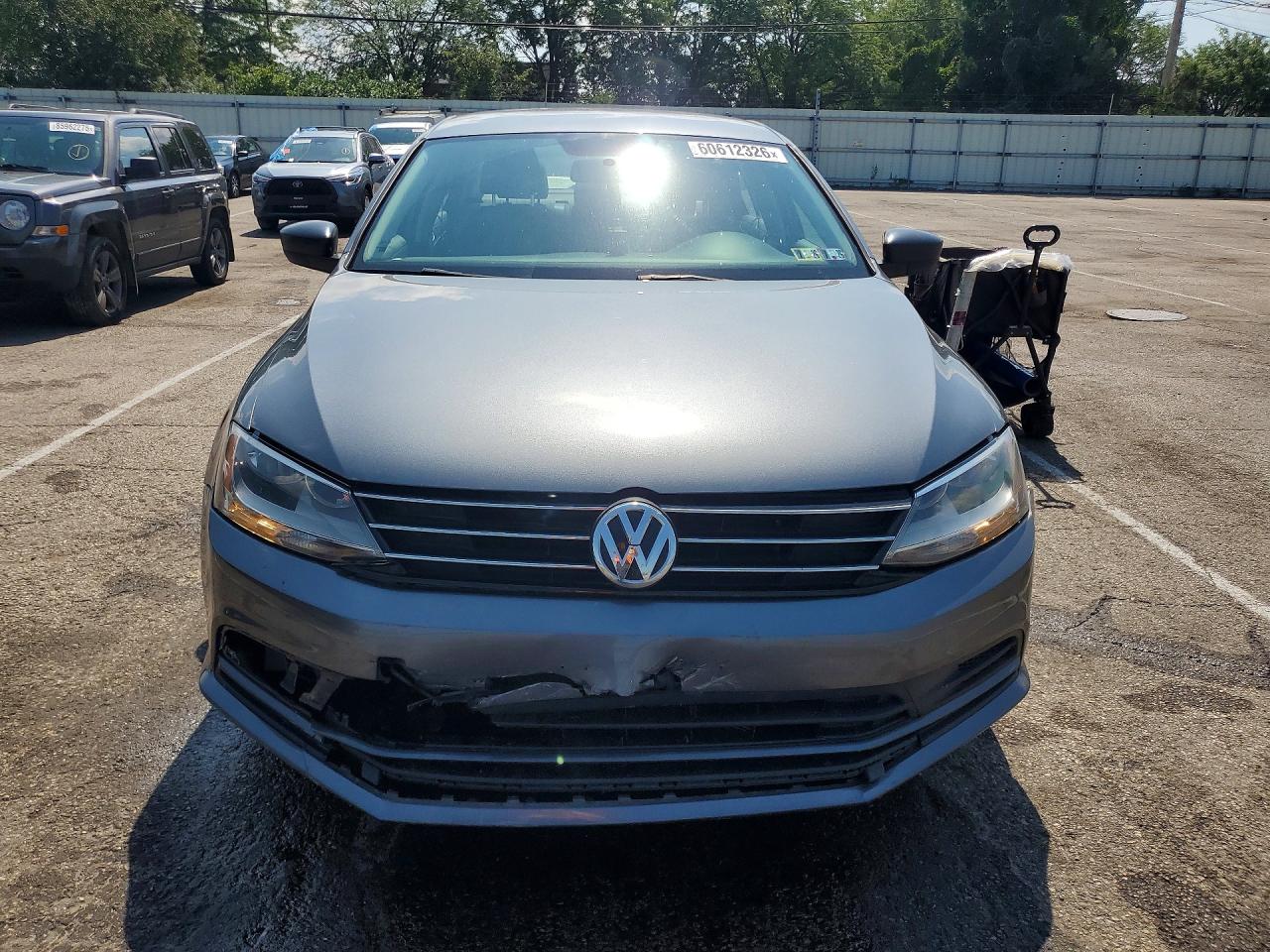 2015 Volkswagen Jetta Base Gray vin: 3VW2K7AJ9FM232196