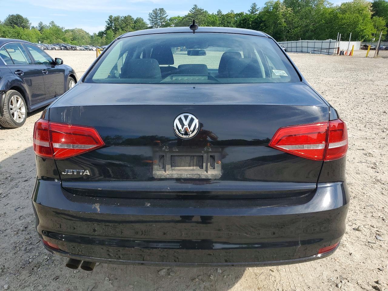 2015 Volkswagen Jetta Base Черный vin: 3VW2K7AJ9FM242503