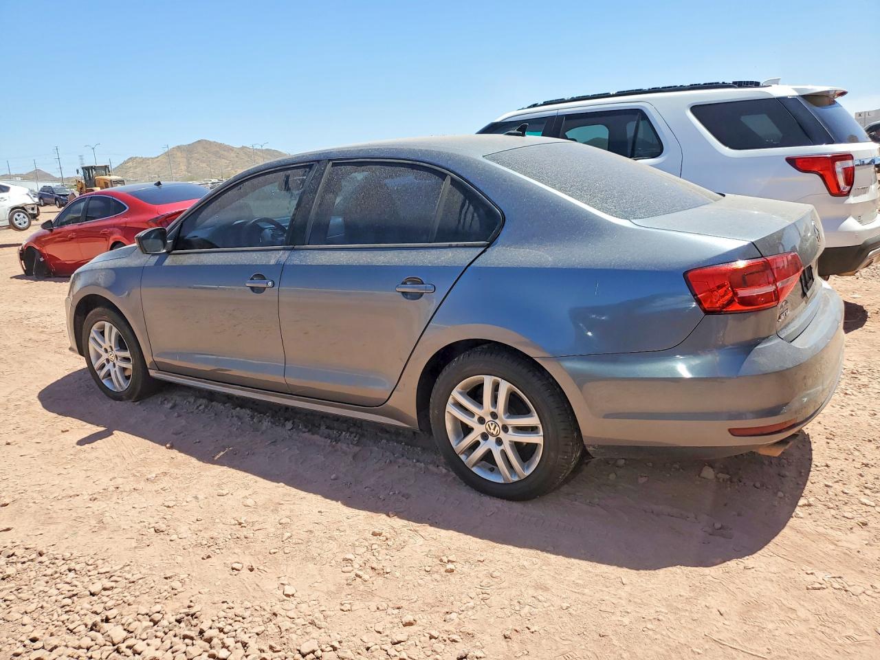 2015 Volkswagen Jetta Base Gray vin: 3VW2K7AJ9FM242808