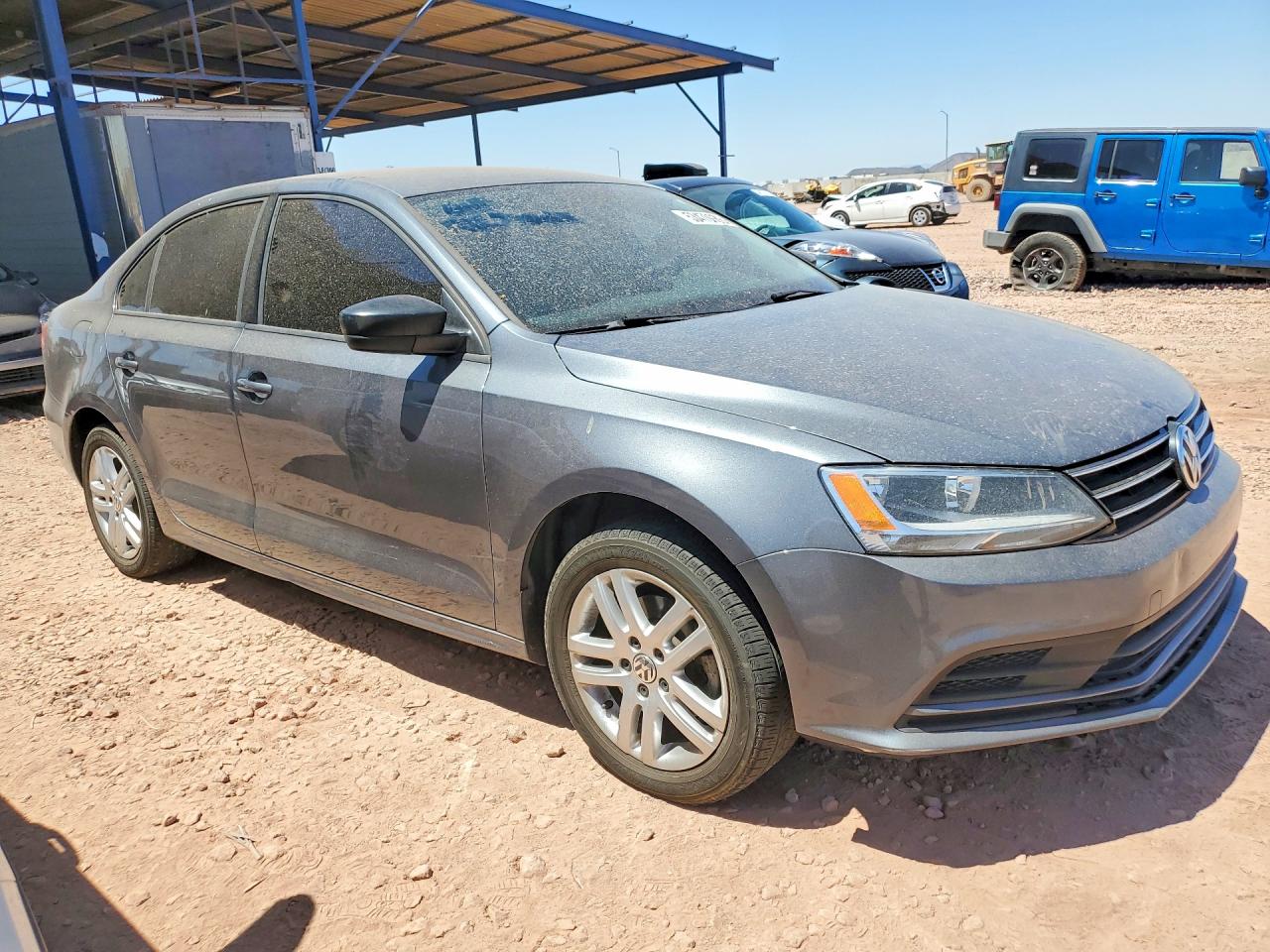 2015 Volkswagen Jetta Base Gray vin: 3VW2K7AJ9FM242808
