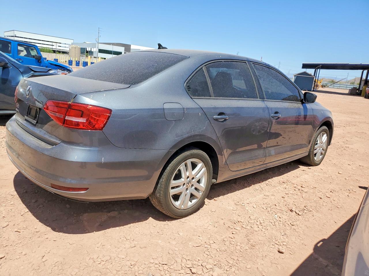 2015 Volkswagen Jetta Base Gray vin: 3VW2K7AJ9FM242808