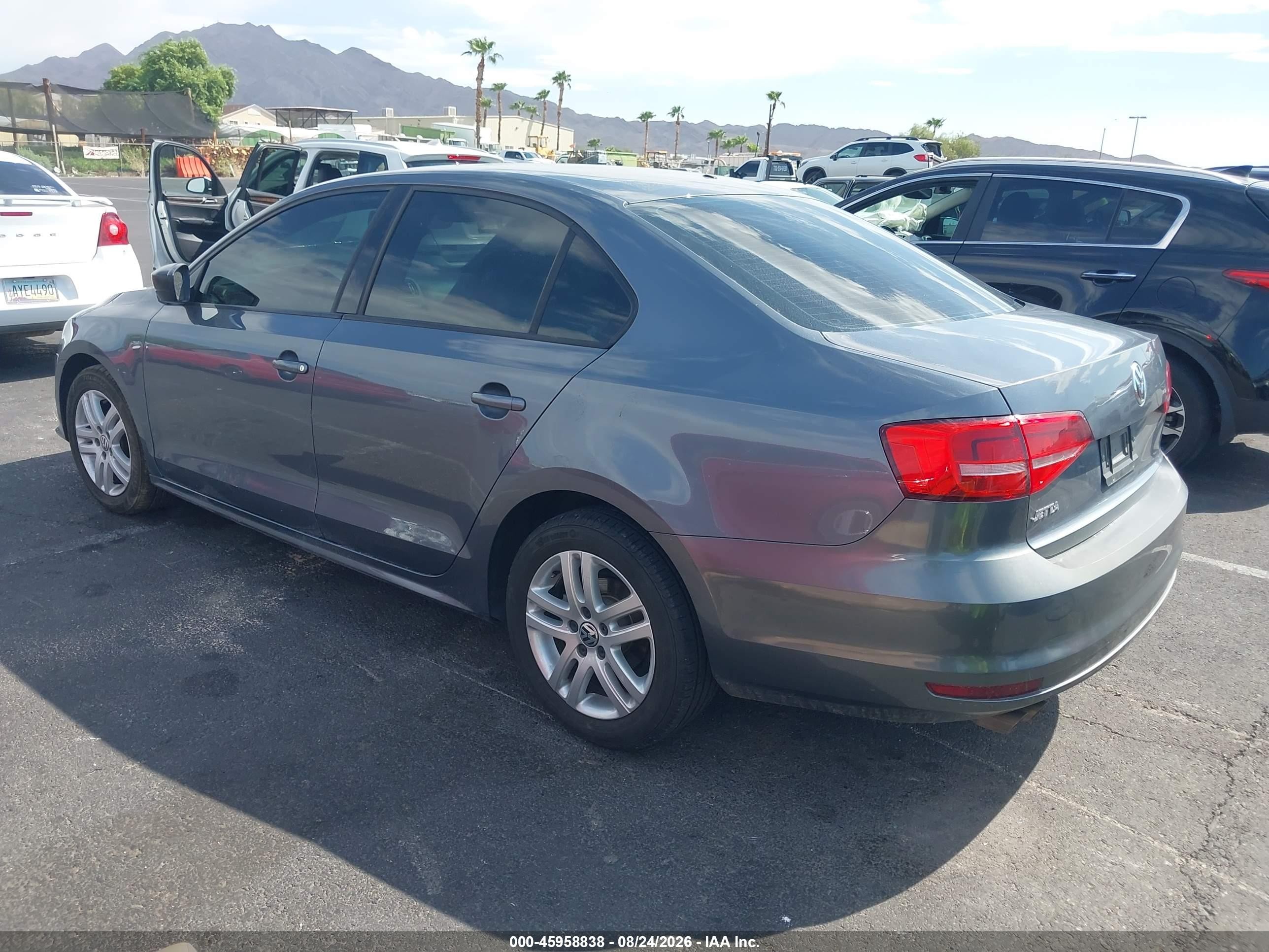 2015 Volkswagen Jetta 2.0l S Gray vin: 3VW2K7AJ9FM249984
