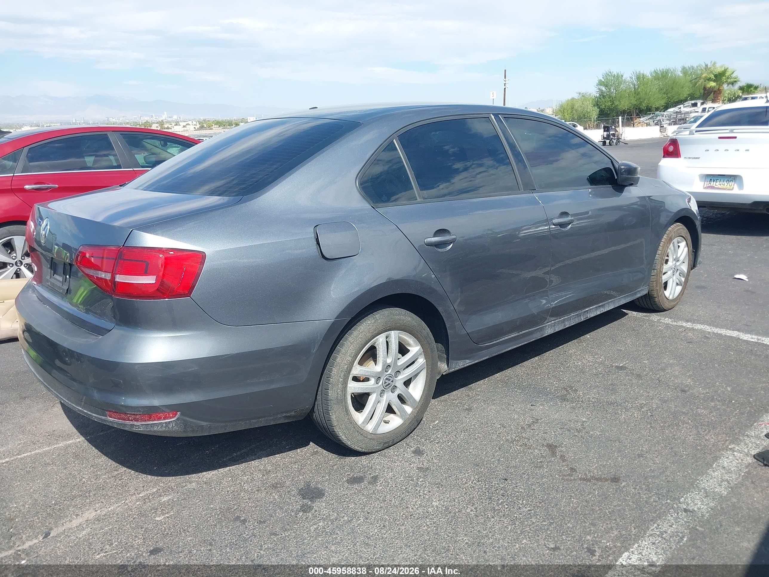 2015 Volkswagen Jetta 2.0l S Gray vin: 3VW2K7AJ9FM249984