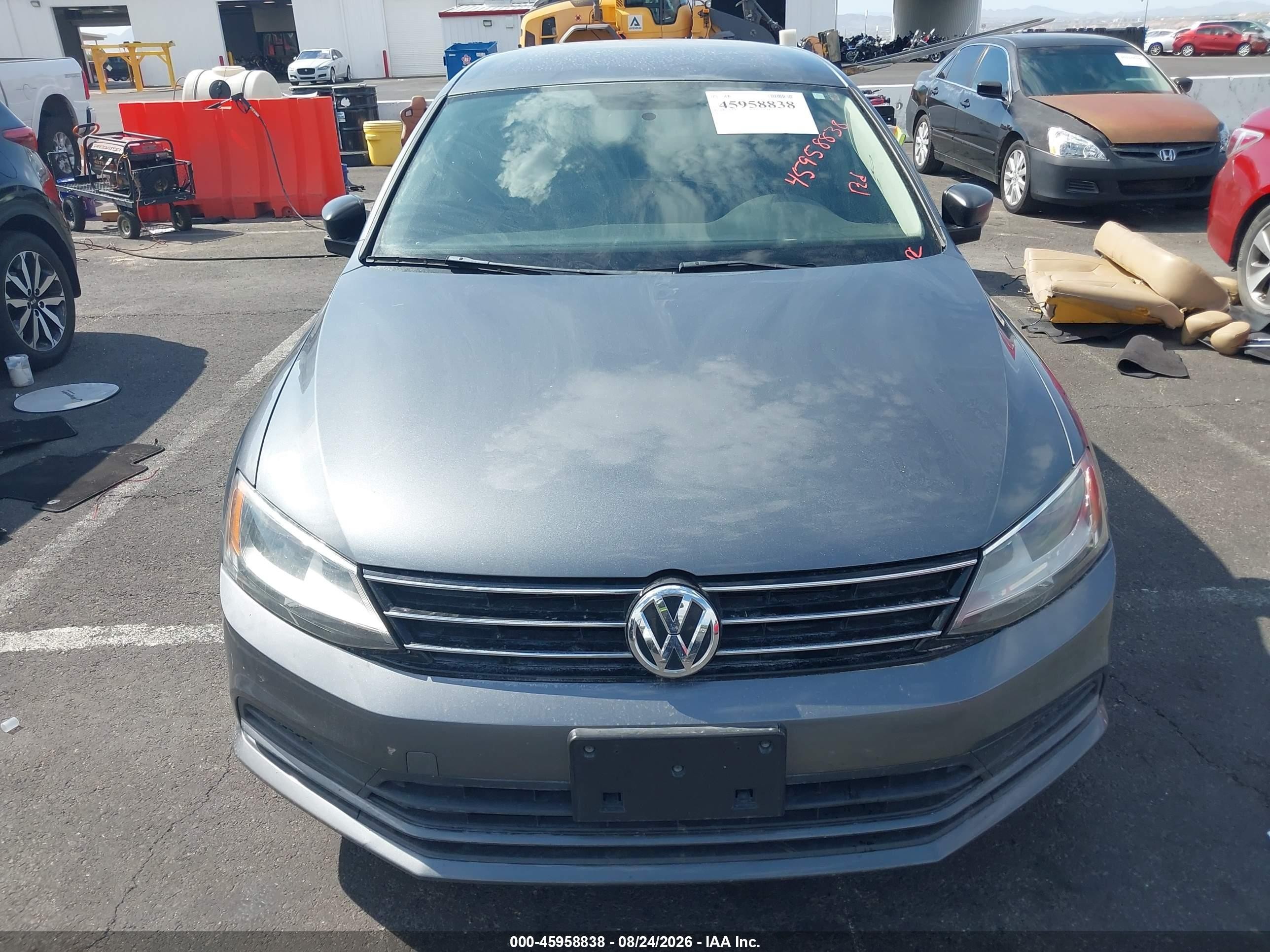 2015 Volkswagen Jetta 2.0l S Gray vin: 3VW2K7AJ9FM249984