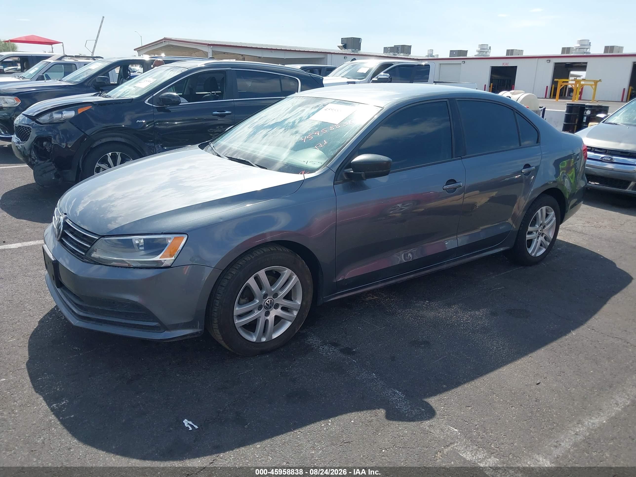 2015 Volkswagen Jetta 2.0l S Gray vin: 3VW2K7AJ9FM249984