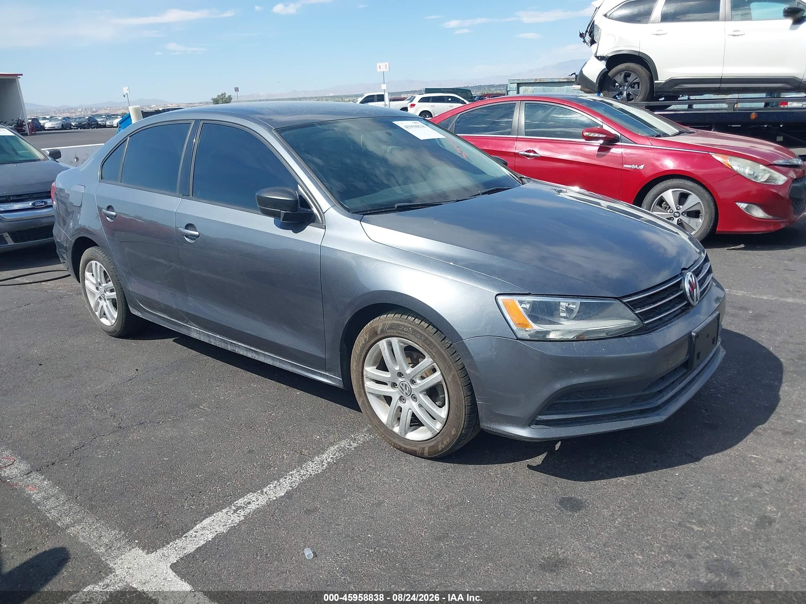 2015 Volkswagen Jetta 2.0l S Gray vin: 3VW2K7AJ9FM249984