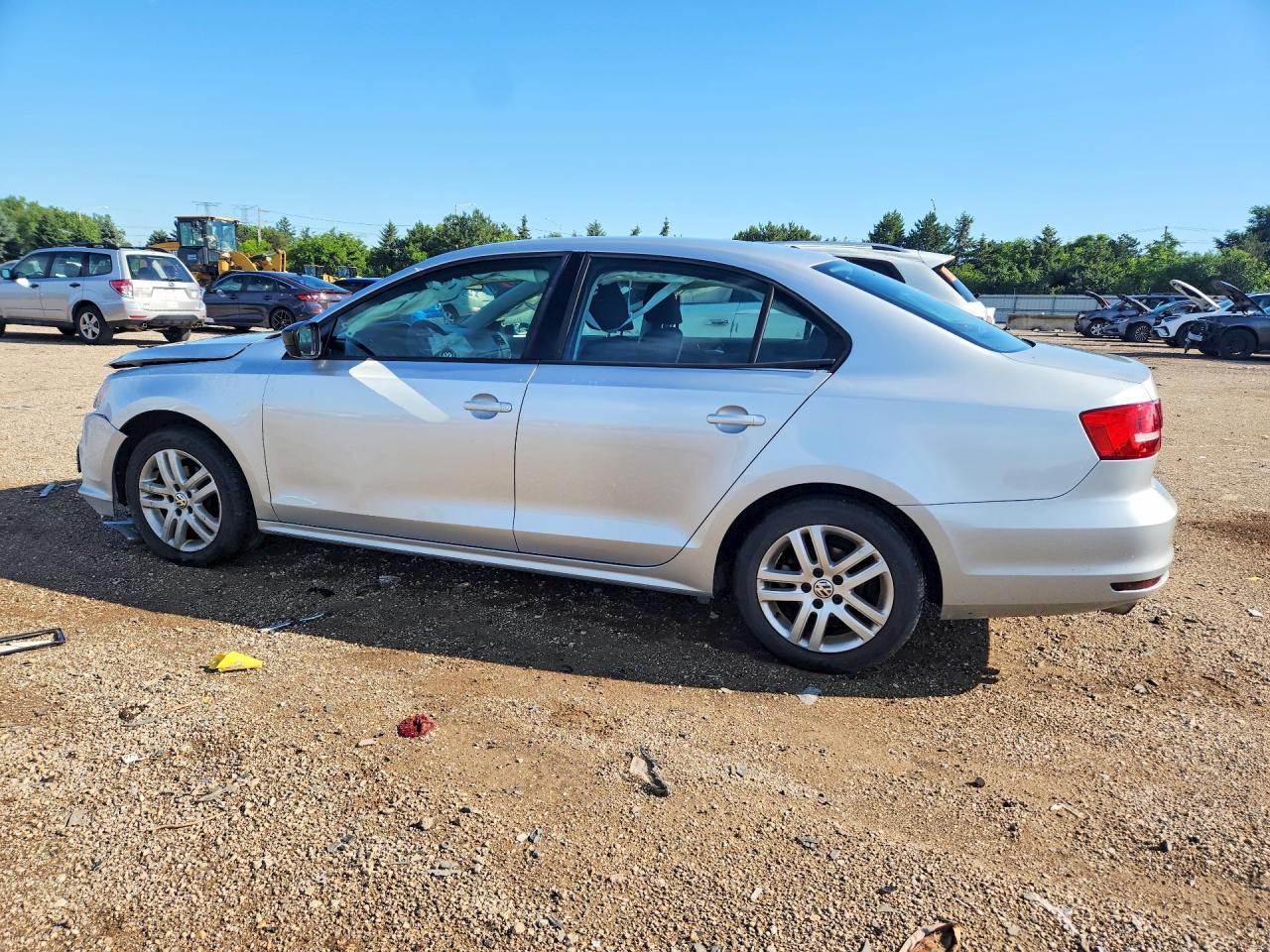 2015 Volkswagen Jetta Base Silver vin: 3VW2K7AJ9FM262377