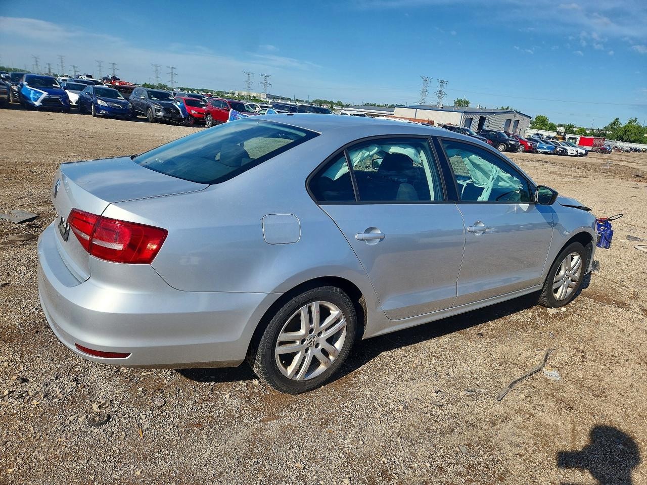 2015 Volkswagen Jetta Base Silver vin: 3VW2K7AJ9FM262377