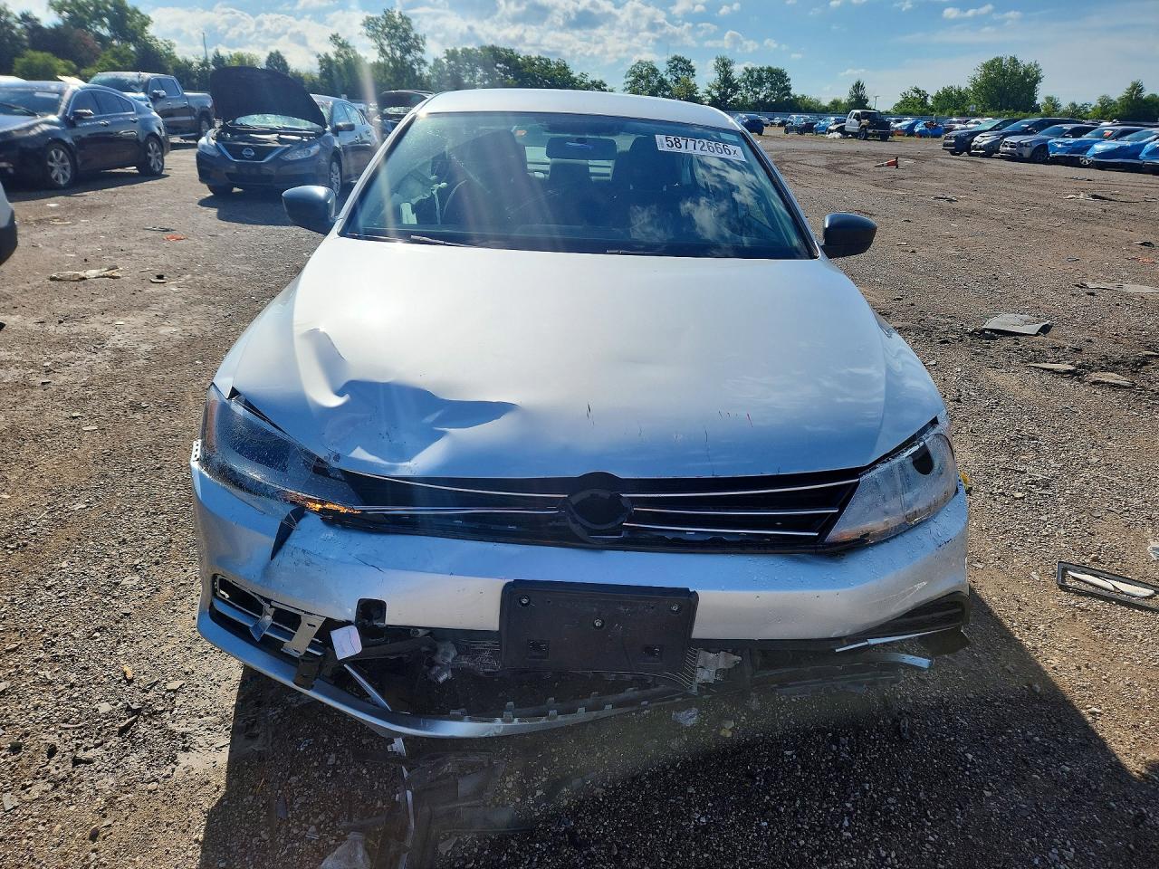 2015 Volkswagen Jetta Base Silver vin: 3VW2K7AJ9FM262377