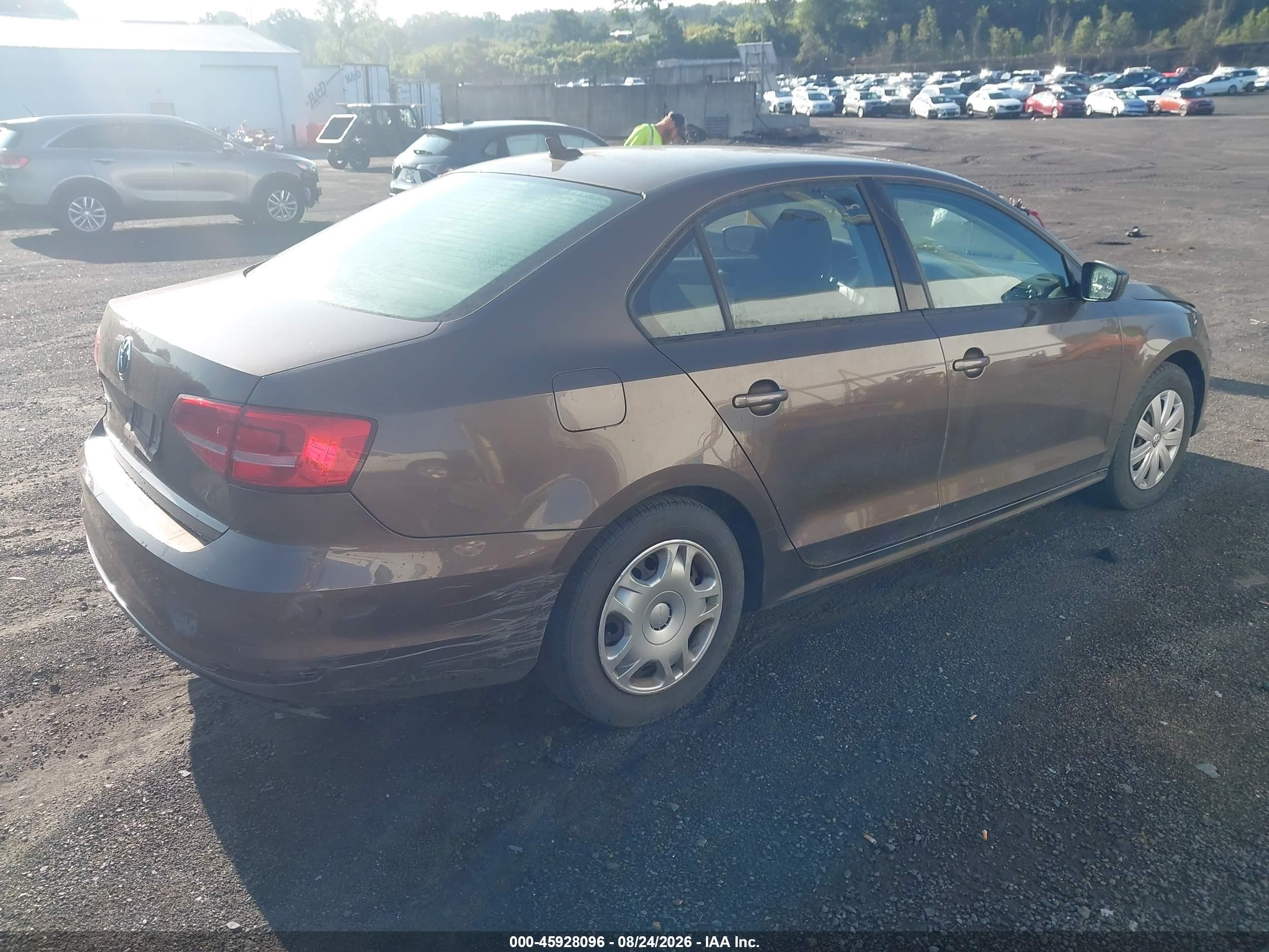 2015 Volkswagen Jetta S Коричневый vin: 3VW2K7AJ9FM272021