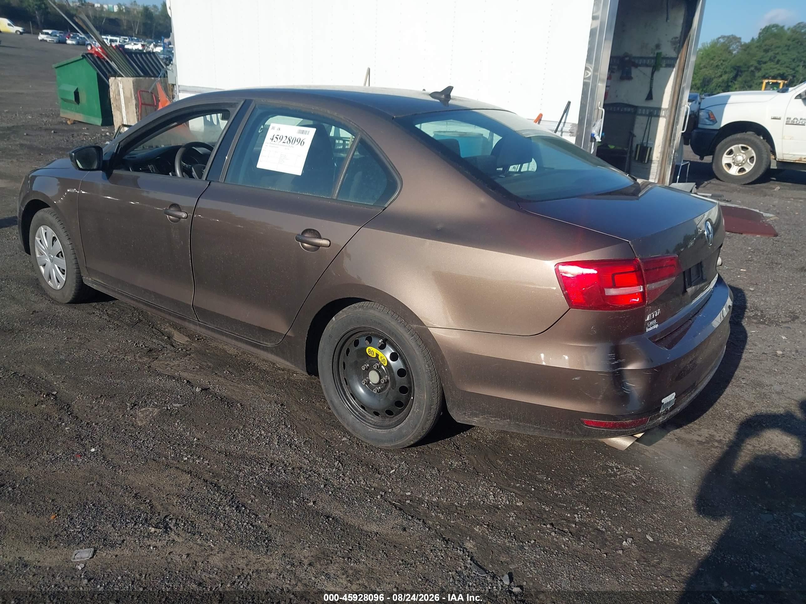2015 Volkswagen Jetta S Коричневый vin: 3VW2K7AJ9FM272021