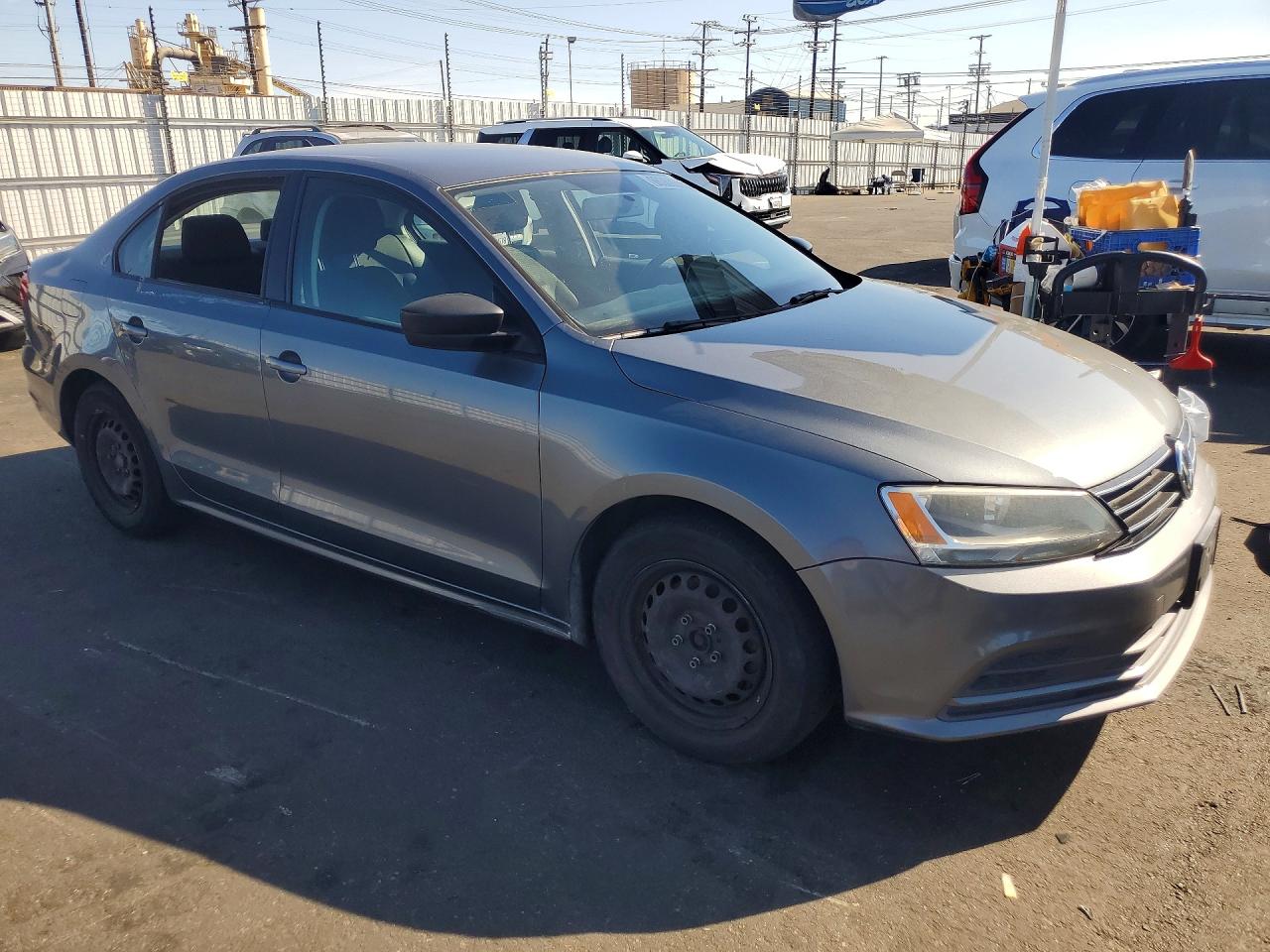2015 Volkswagen Jetta Base Gray vin: 3VW2K7AJ9FM291491