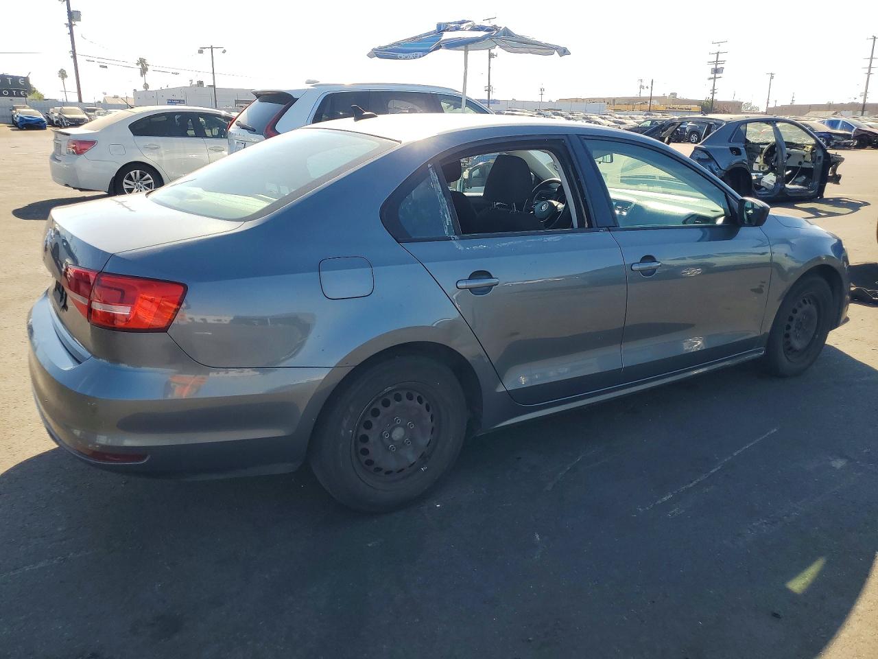 2015 Volkswagen Jetta Base Gray vin: 3VW2K7AJ9FM291491