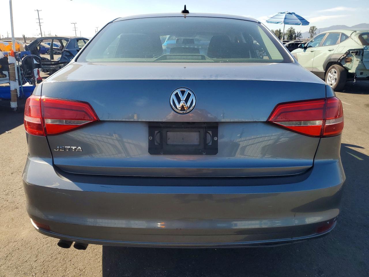 2015 Volkswagen Jetta Base Gray vin: 3VW2K7AJ9FM291491