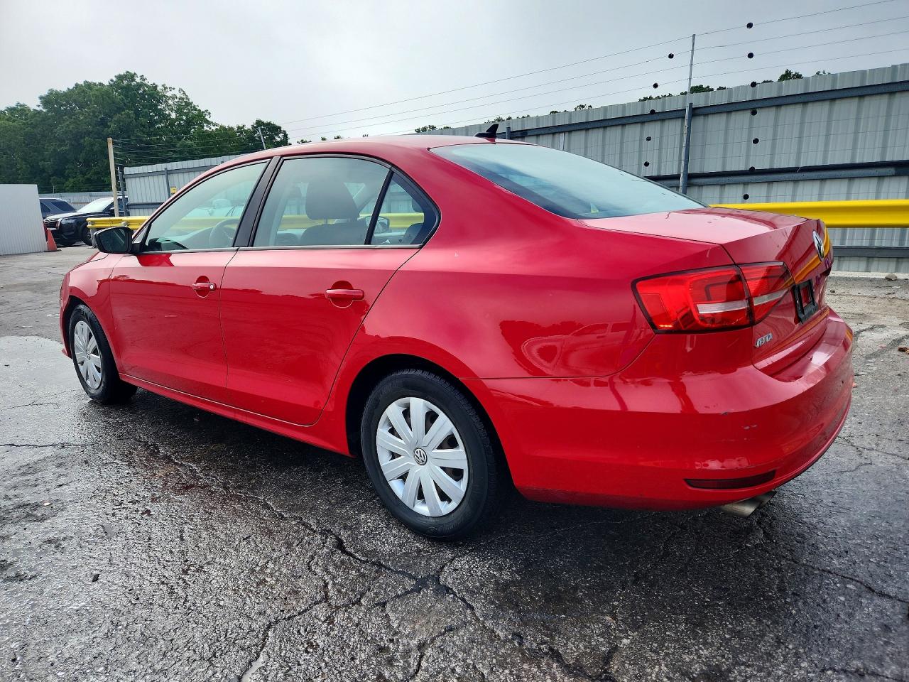 2015 Volkswagen Jetta Base Red vin: 3VW2K7AJ9FM319130
