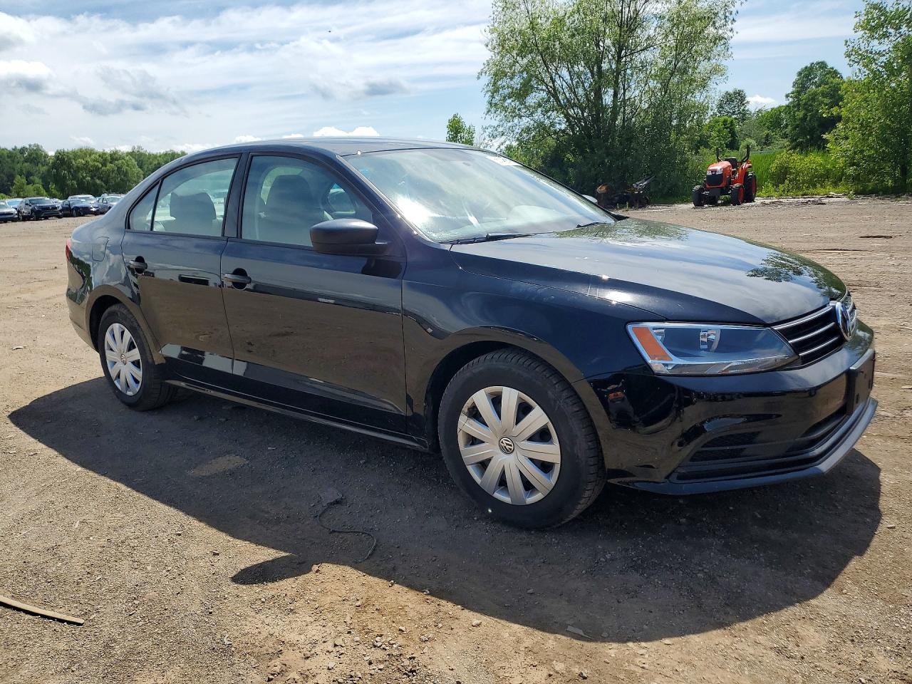 2015 Volkswagen Jetta Base Black vin: 3VW2K7AJ9FM335876