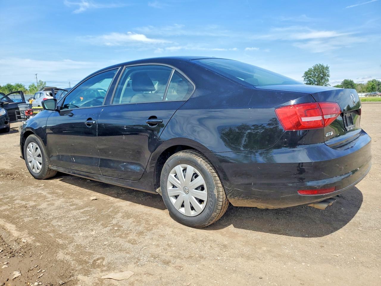 2015 Volkswagen Jetta Base Black vin: 3VW2K7AJ9FM335876