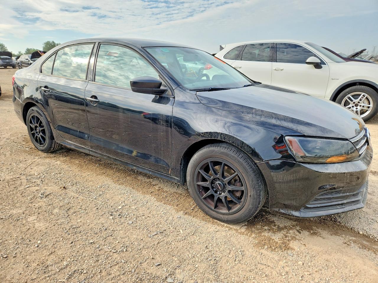 2015 Volkswagen Jetta Base Черный vin: 3VW2K7AJ9FM349227