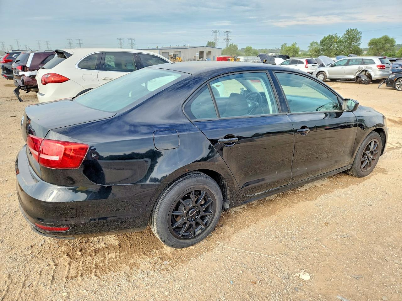 2015 Volkswagen Jetta Base Черный vin: 3VW2K7AJ9FM349227
