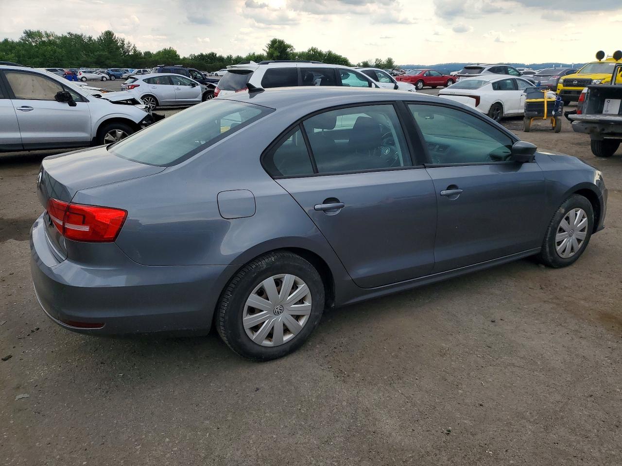 2015 Volkswagen Jetta Base Gray vin: 3VW2K7AJ9FM418594