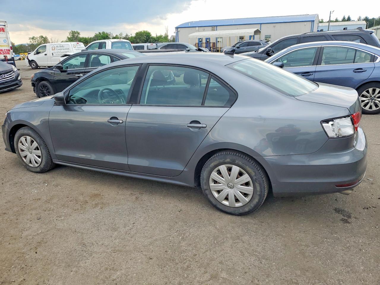 2015 Volkswagen Jetta Base Gray vin: 3VW2K7AJ9FM418594