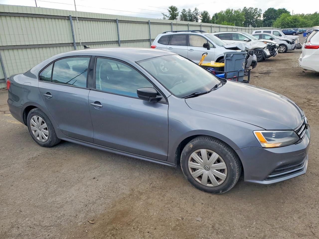2015 Volkswagen Jetta Base Gray vin: 3VW2K7AJ9FM418594
