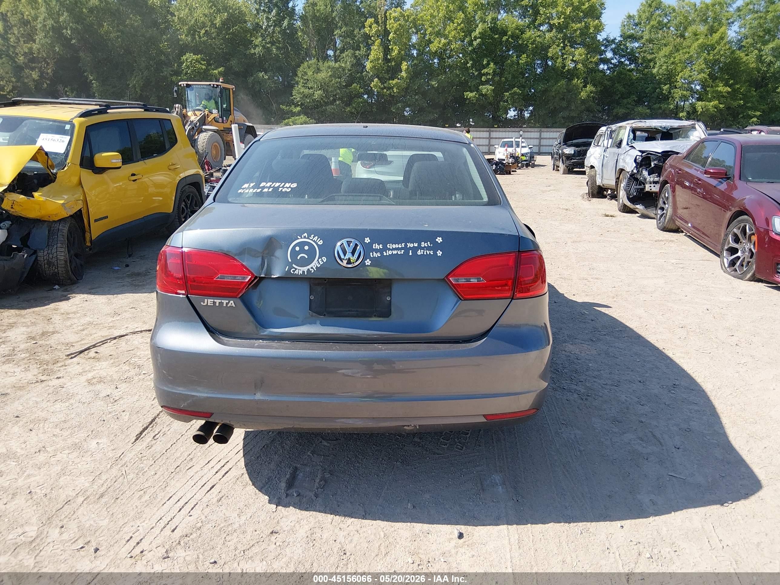 2011 Volkswagen Jetta 2.0l S Gray vin: 3VW2K7AJXBM068970
