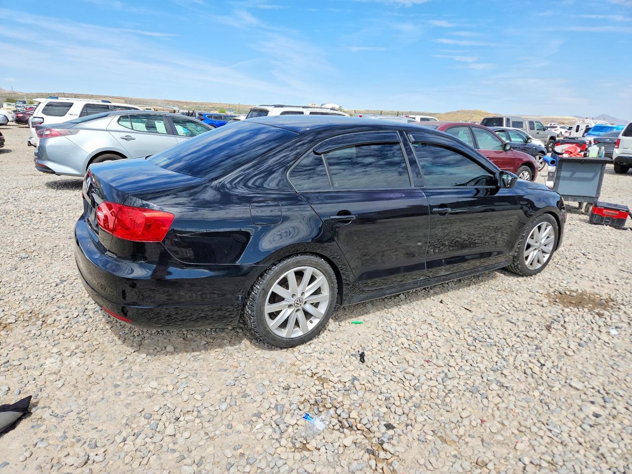 2011 Volkswagen Jetta Base Black vin: 3VW2K7AJXBM361879