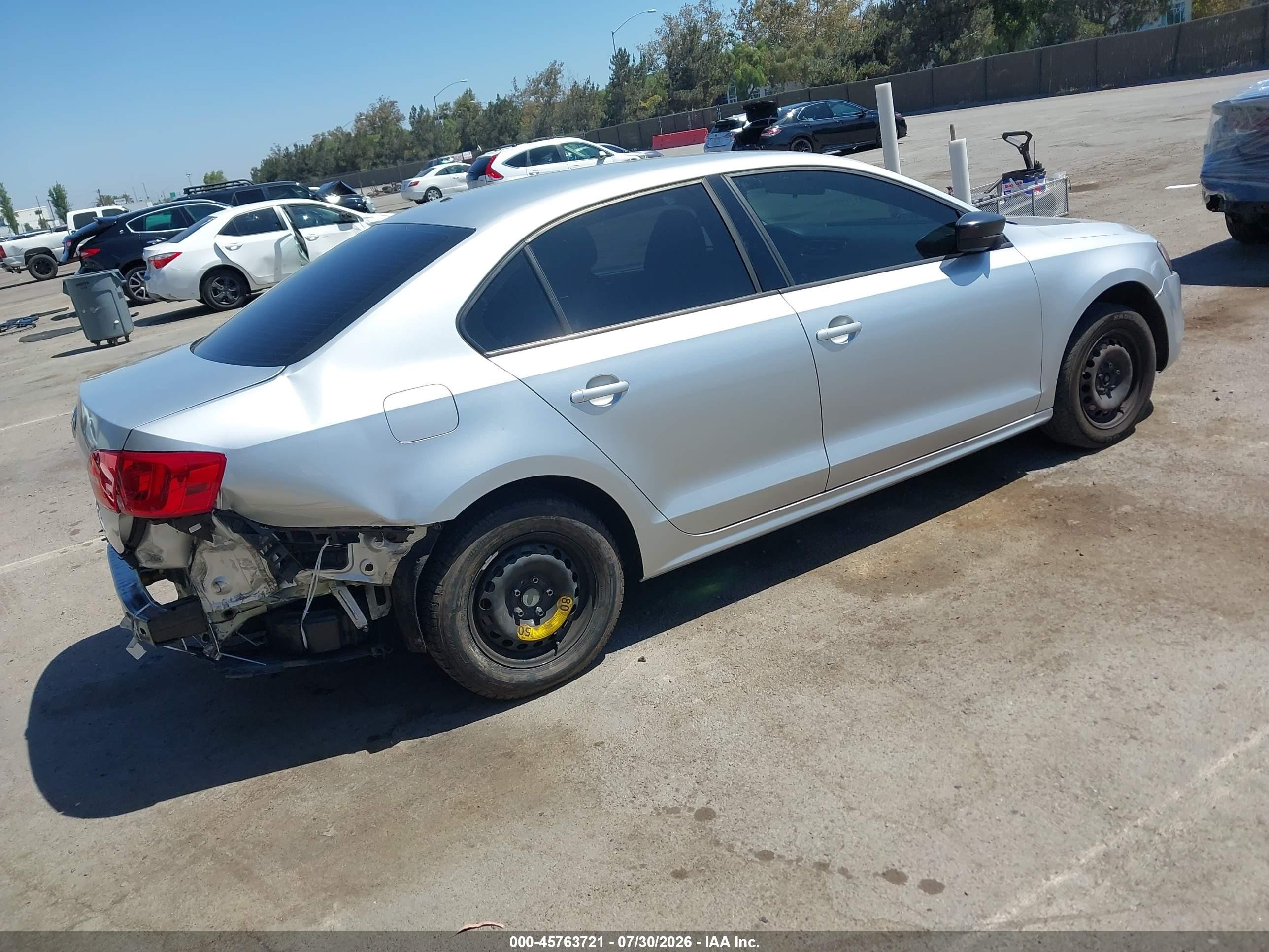 2012 Volkswagen Jetta 2.0l S Gray vin: 3VW2K7AJXCM305023
