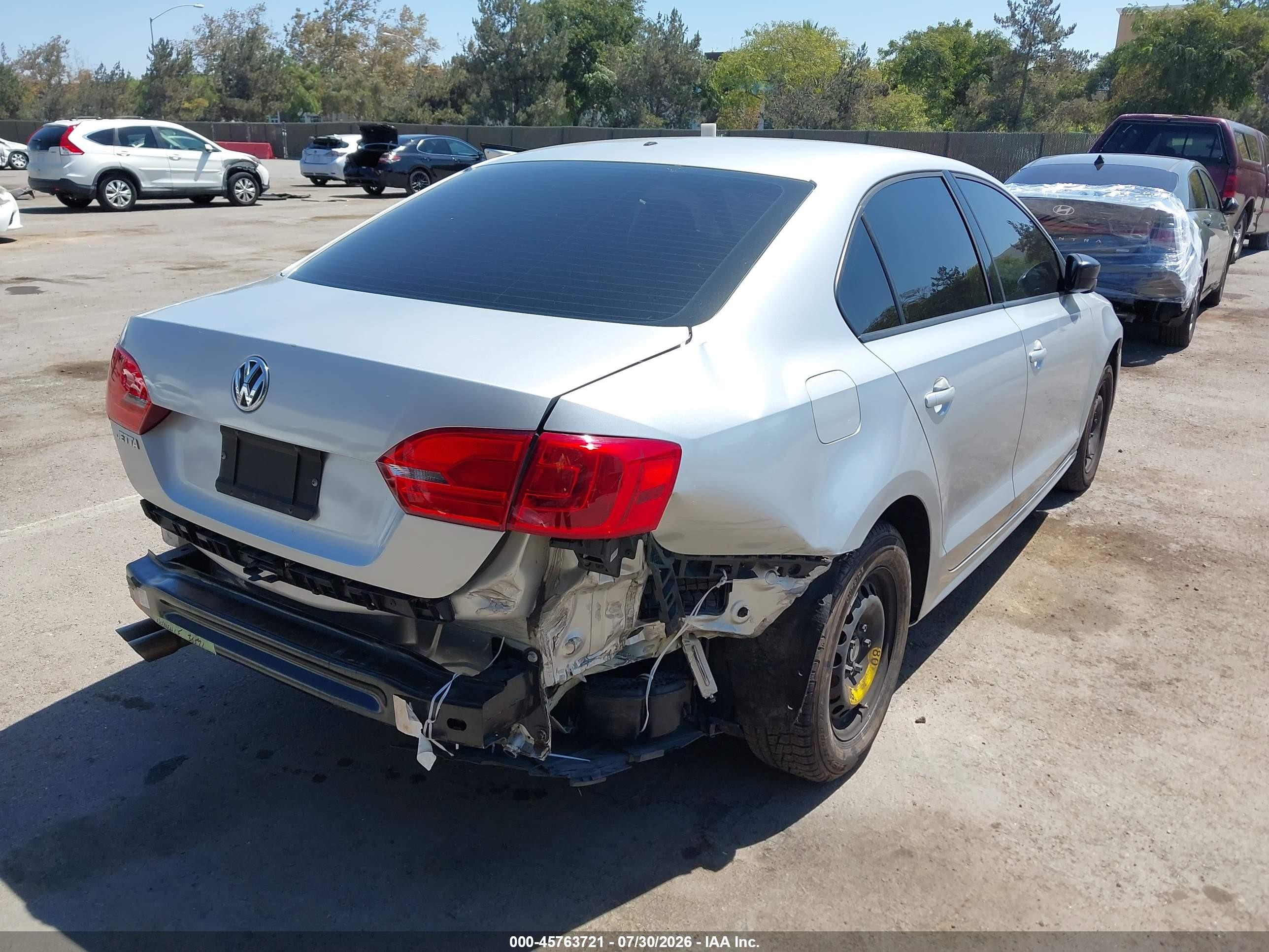 2012 Volkswagen Jetta 2.0l S Gray vin: 3VW2K7AJXCM305023