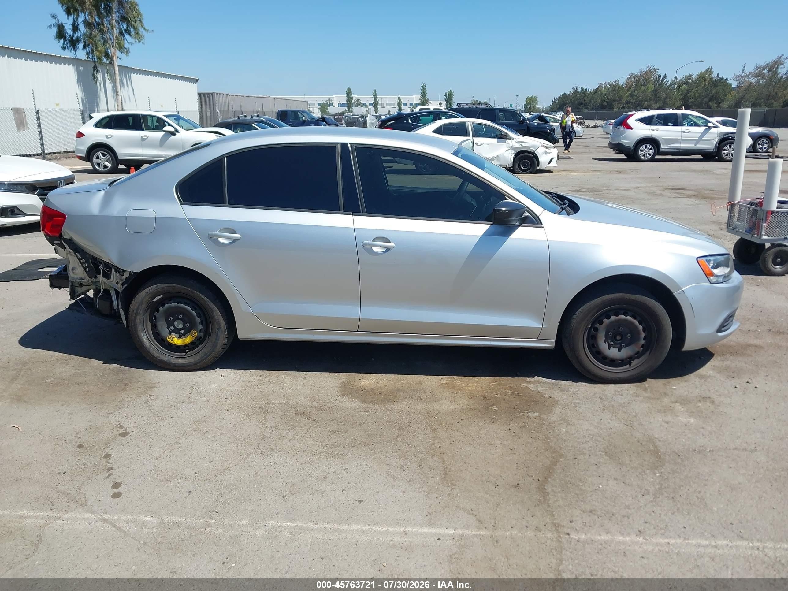 2012 Volkswagen Jetta 2.0l S Gray vin: 3VW2K7AJXCM305023