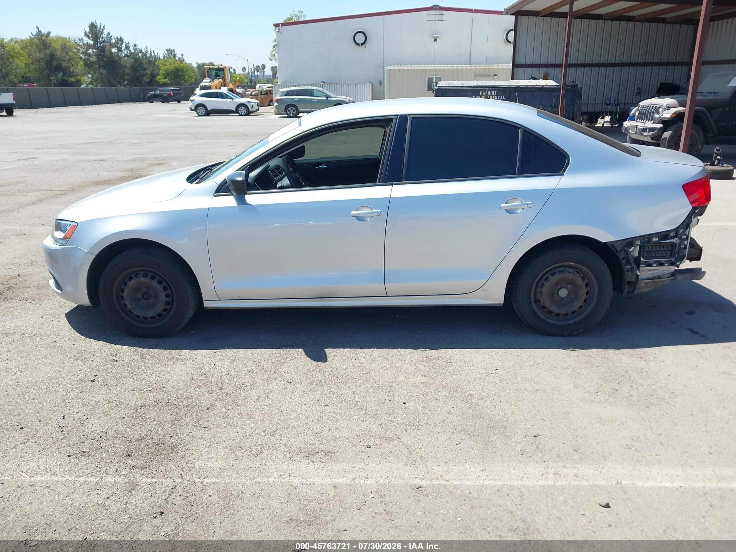 2012 Volkswagen Jetta 2.0l S Gray vin: 3VW2K7AJXCM305023