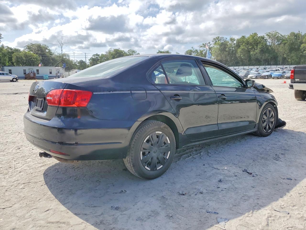 2012 Volkswagen Jetta Base/s Black vin: 3VW2K7AJXCM349376