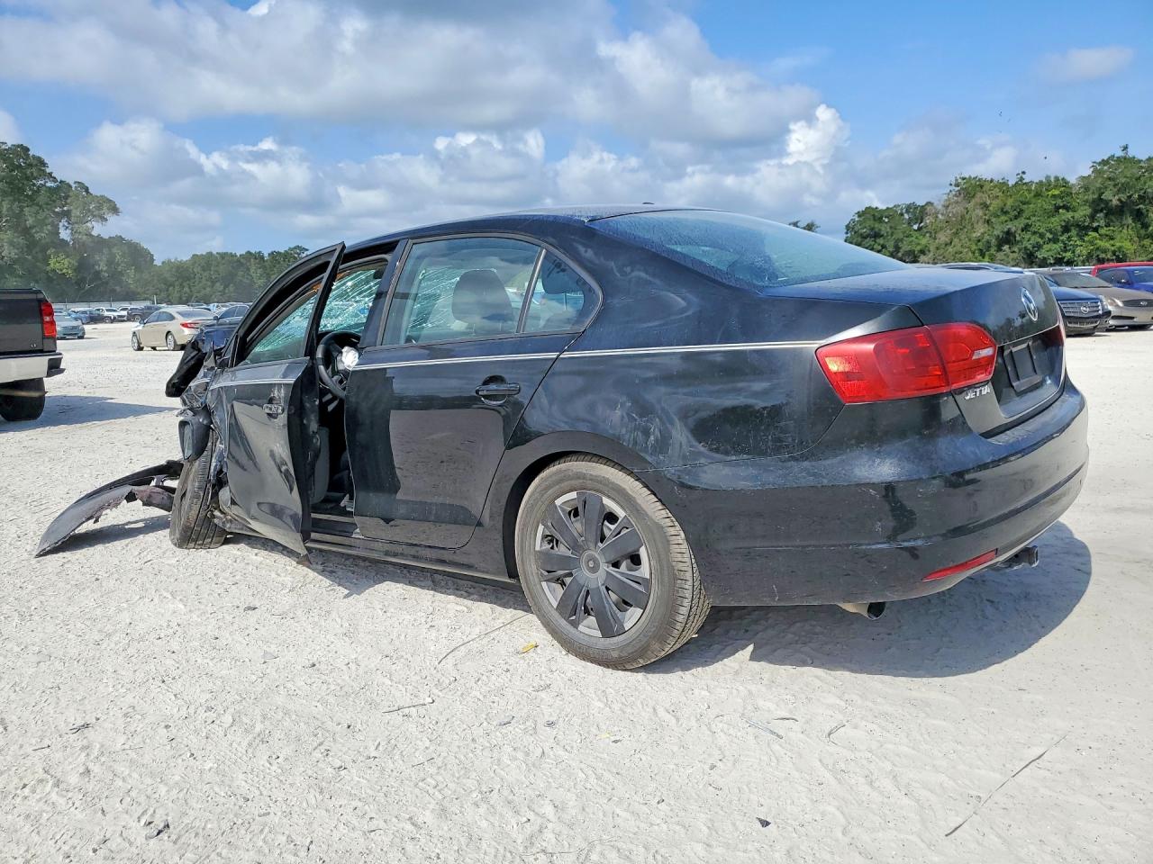 2012 Volkswagen Jetta Base/s Black vin: 3VW2K7AJXCM349376