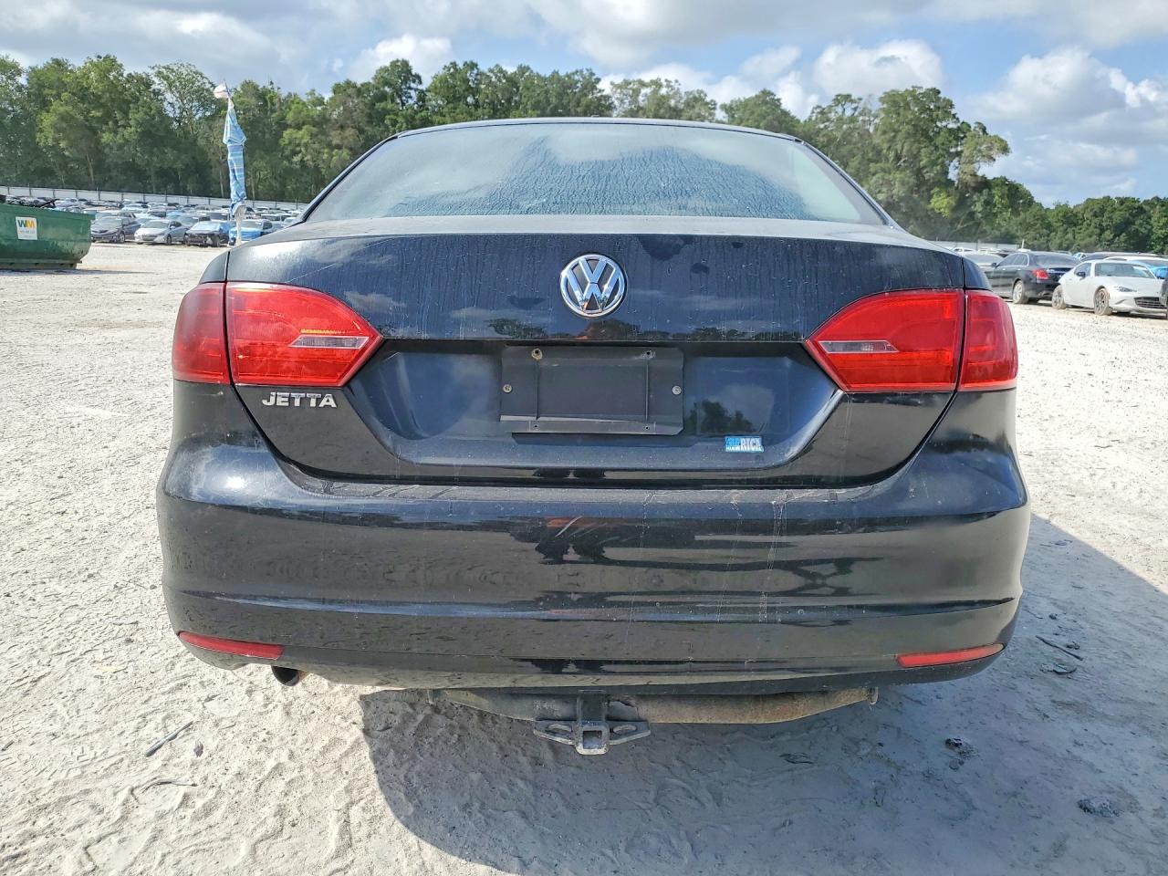 2012 Volkswagen Jetta Base/s Black vin: 3VW2K7AJXCM349376
