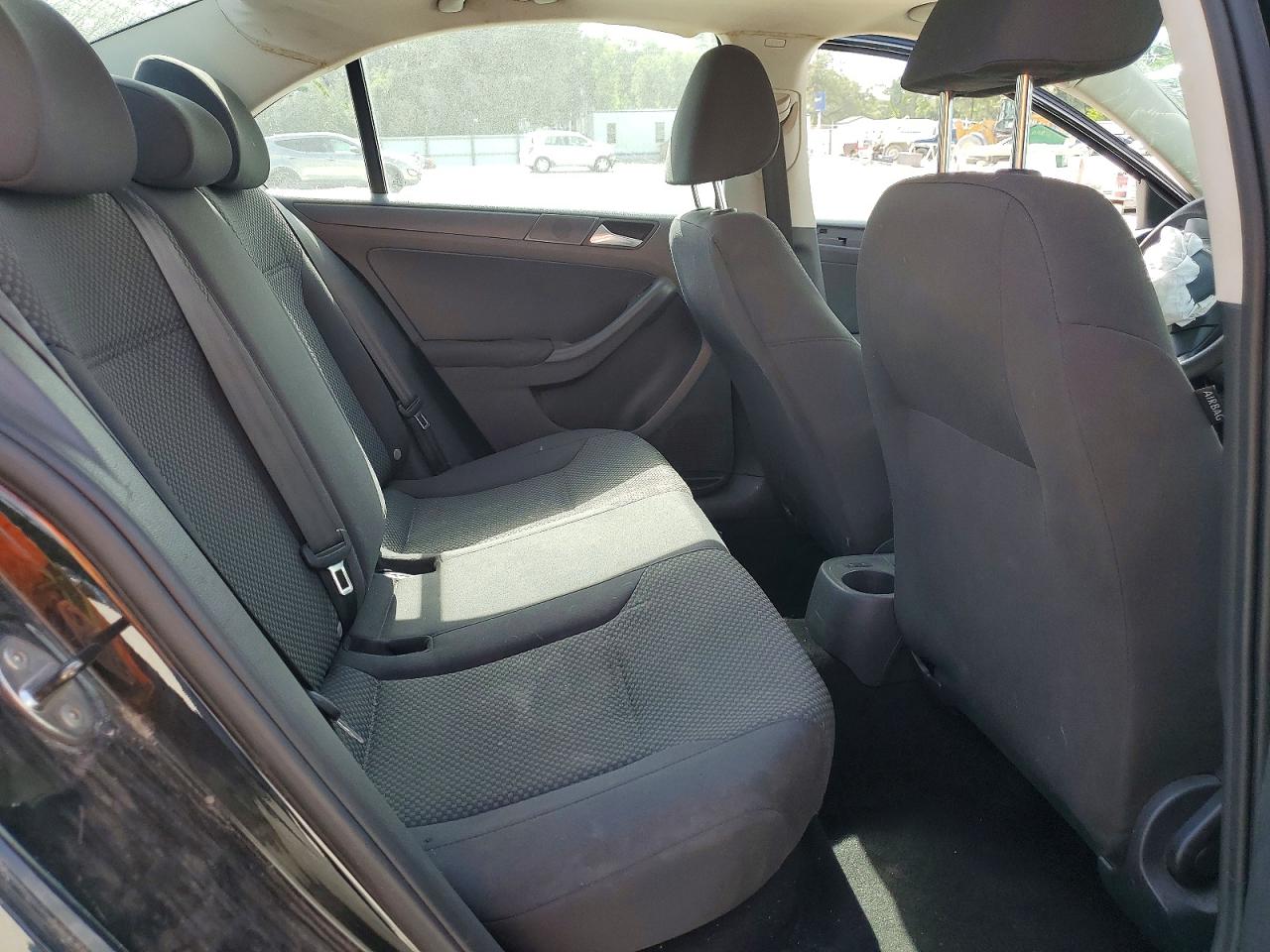 2012 Volkswagen Jetta Base/s Black vin: 3VW2K7AJXCM349376
