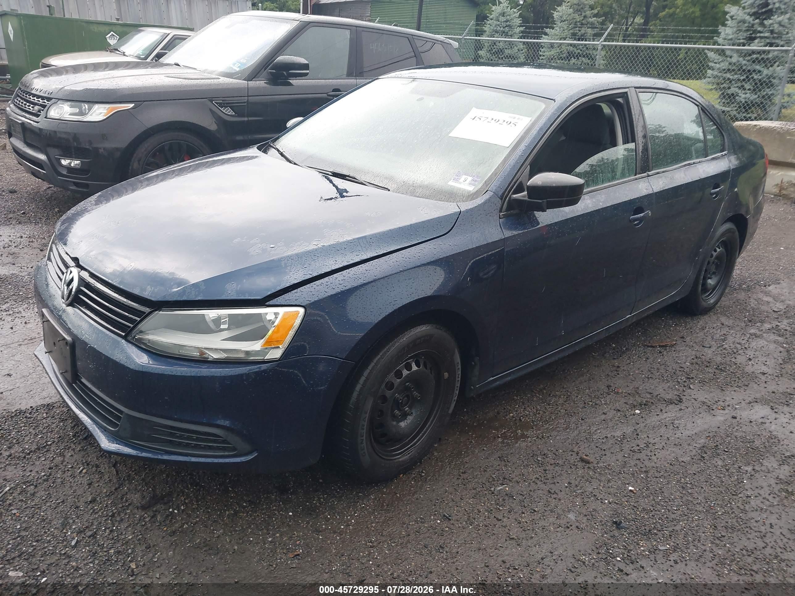 2013 Volkswagen Jetta 2.0l S Blue vin: 3VW2K7AJXDM206770