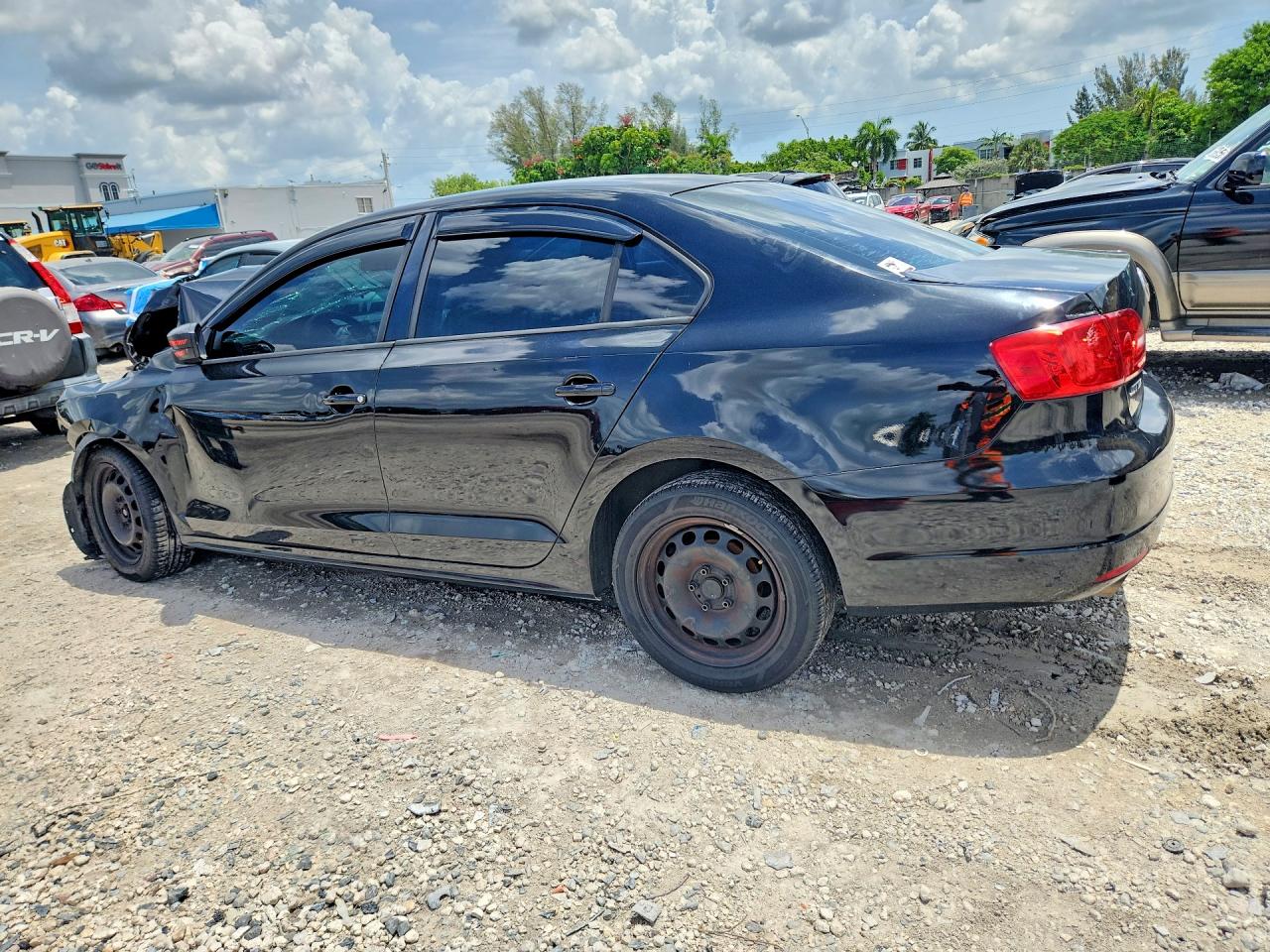 2013 Volkswagen Jetta Base Black vin: 3VW2K7AJXDM217445